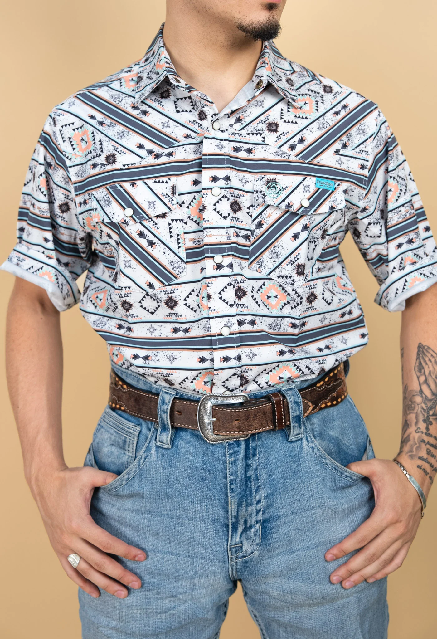 Cuero Line Short Sleeve Cade Pearl Snap - Image 2