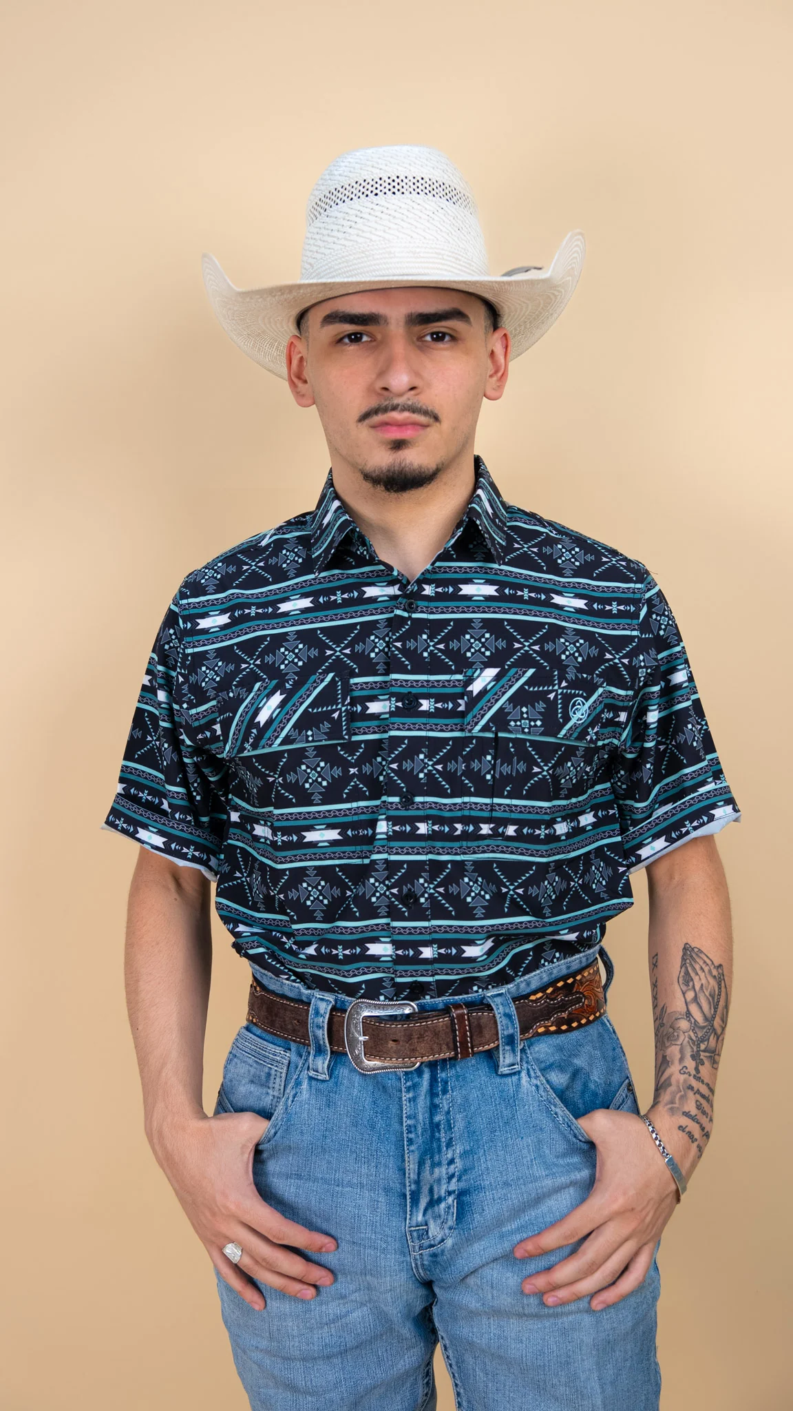 Cuero Line Short Sleeve Purdy Button-Up