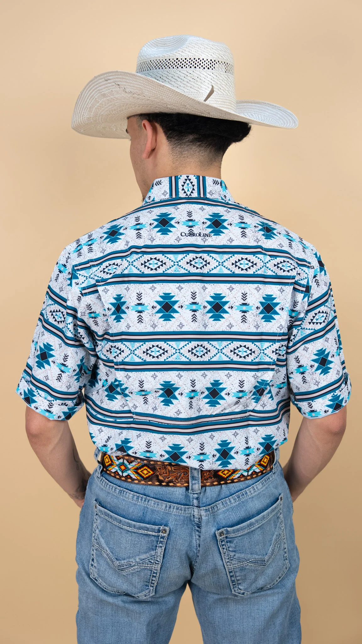 Cuero Line Short Sleeve Mark Button-Up - Image 3