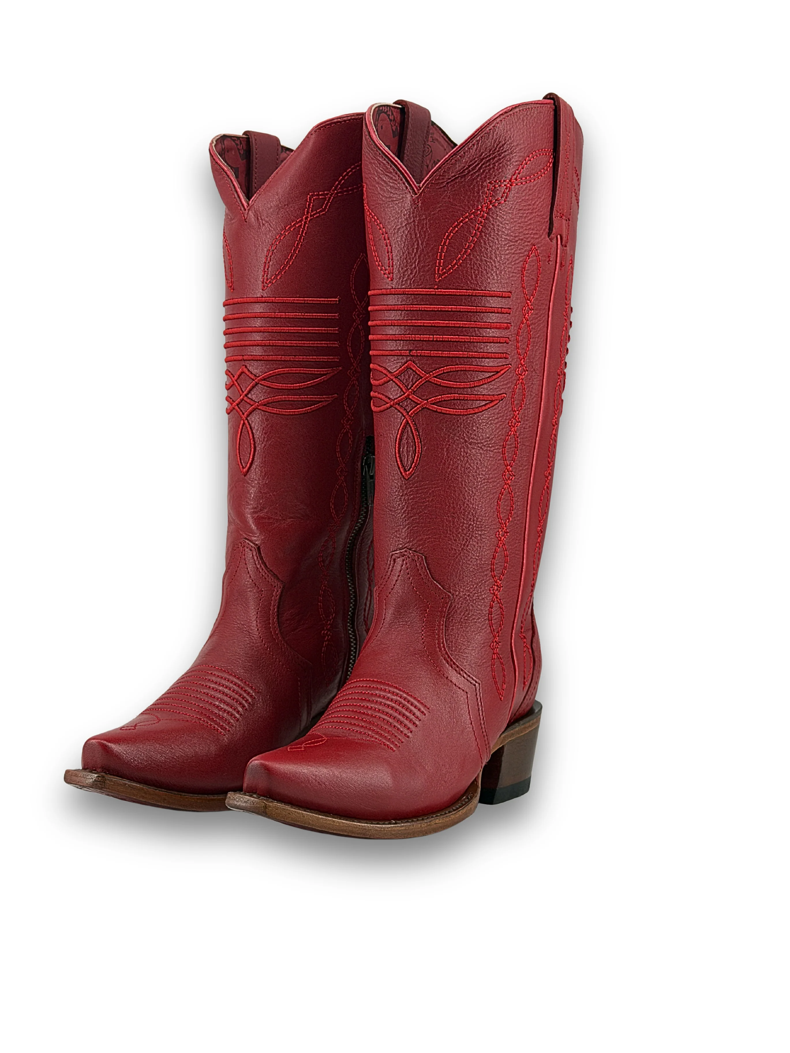 Dalia Midi Red Bottom Snip Toe Cowgirl Boot - Image 6