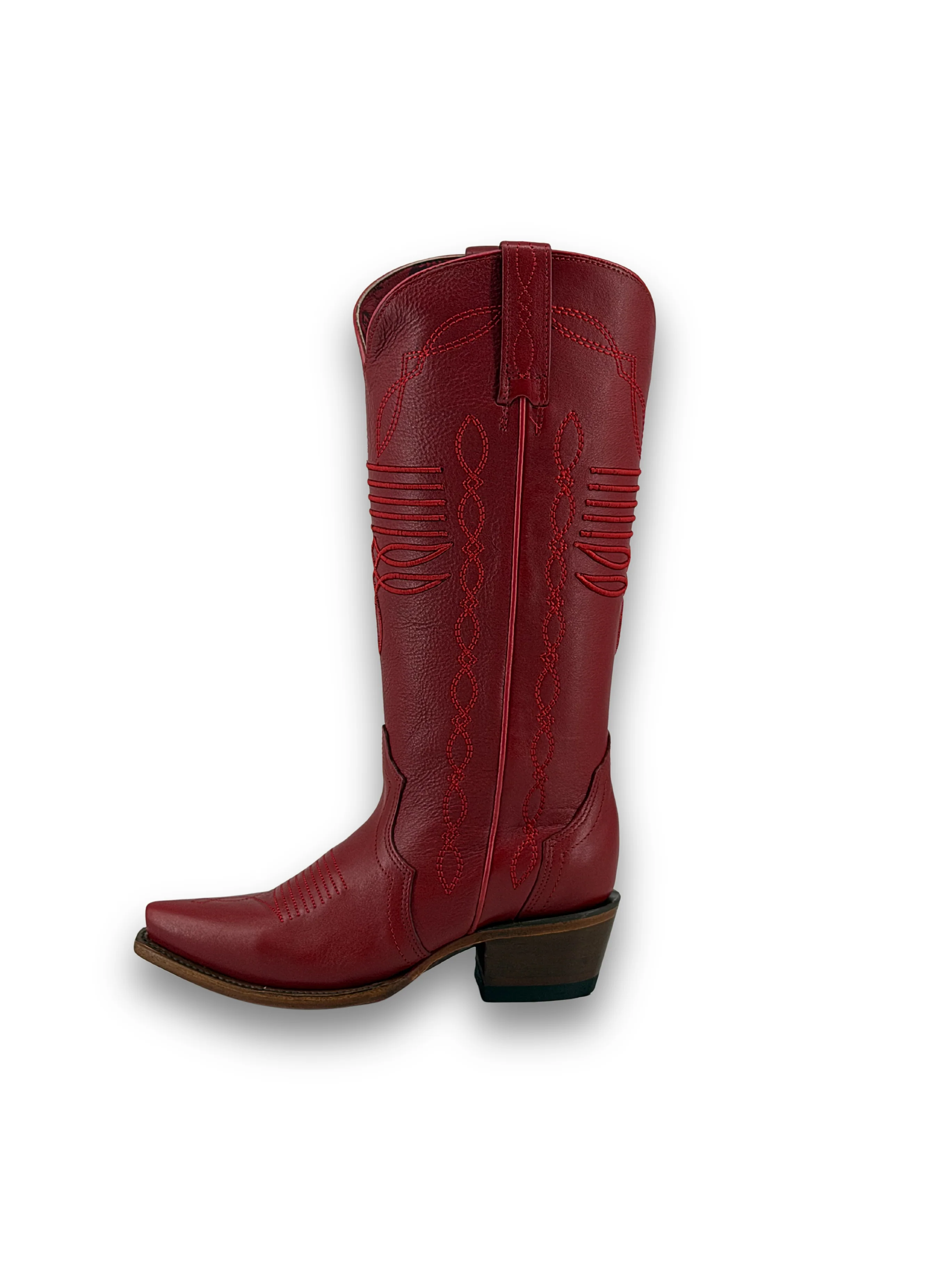 Dalia Midi Red Bottom Snip Toe Cowgirl Boot - Image 7