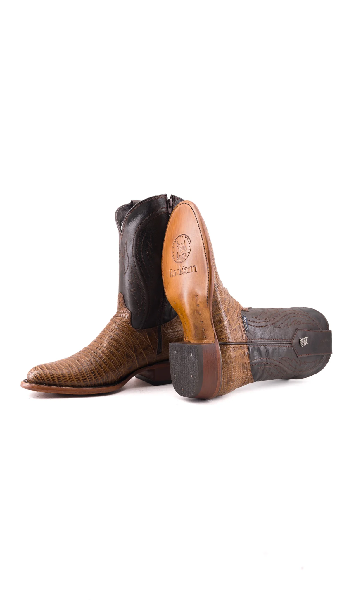 Daryl Lizard Round Toe Cowboy Boot - Image 4