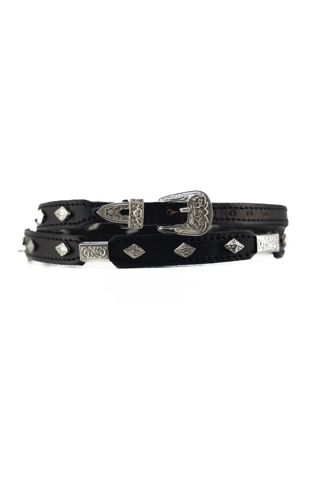 Diamond Leather Hat  Band