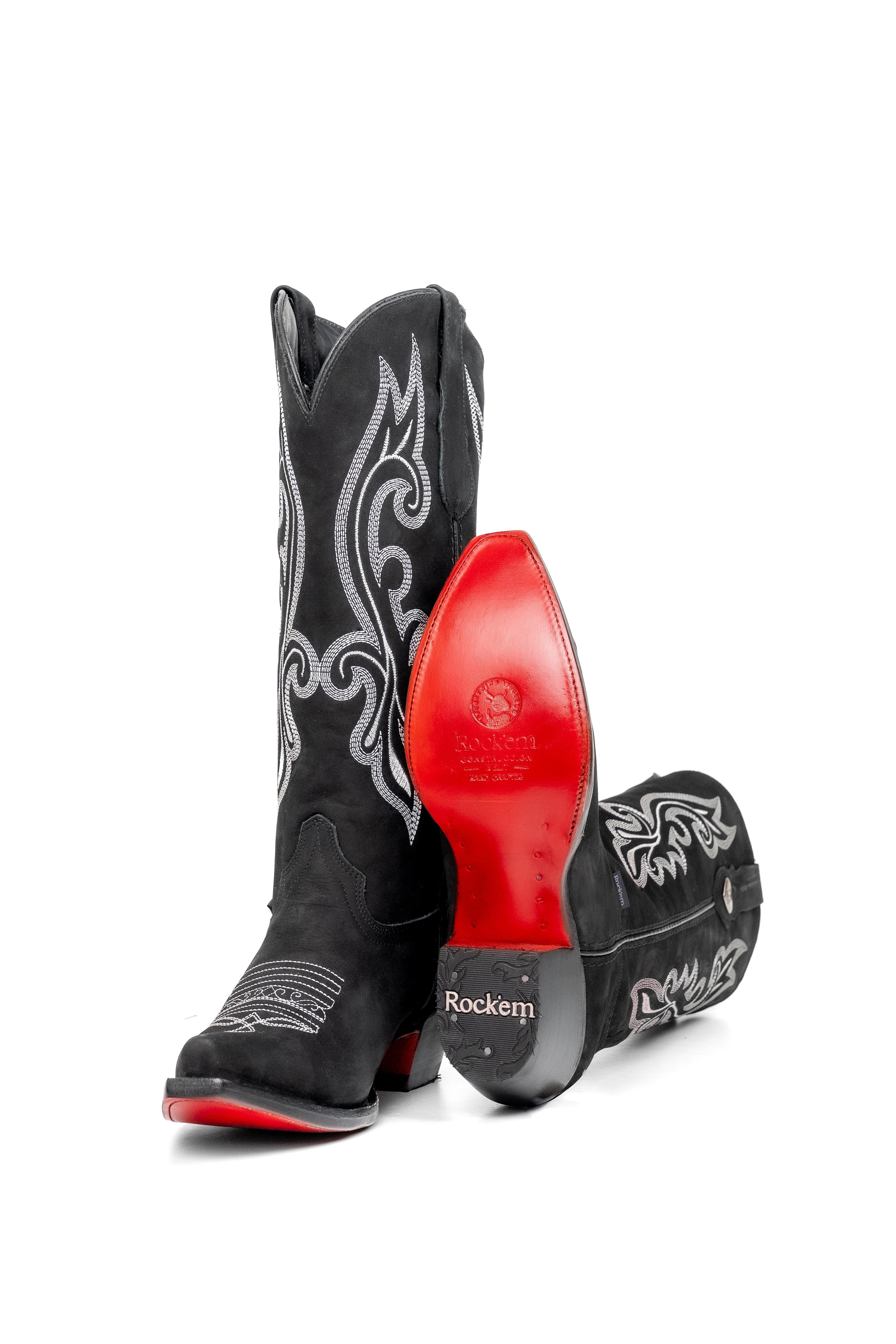 Alia Midi Red Bottom Snip Toe Cowgirl Boot - Image 5
