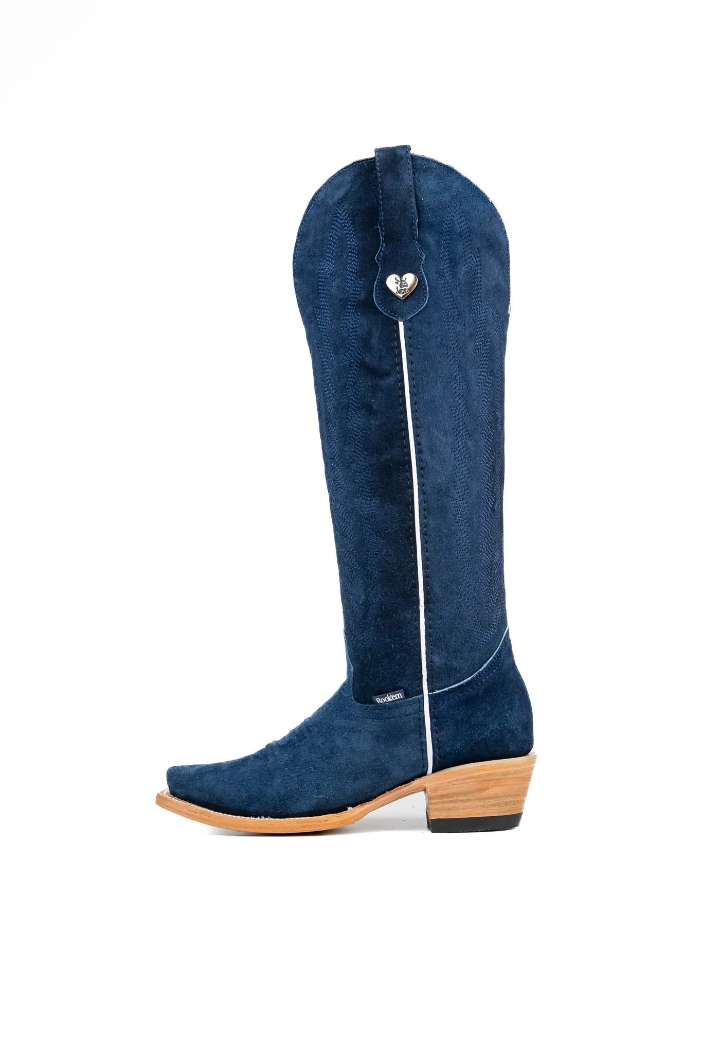 Eleanor Primavera Suede Tall Snip Toe Cowgirl Boot - Image 3