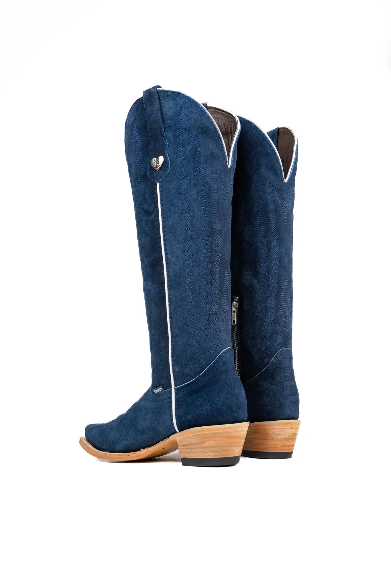 Eleanor Primavera Suede Tall Snip Toe Cowgirl Boot - Image 4