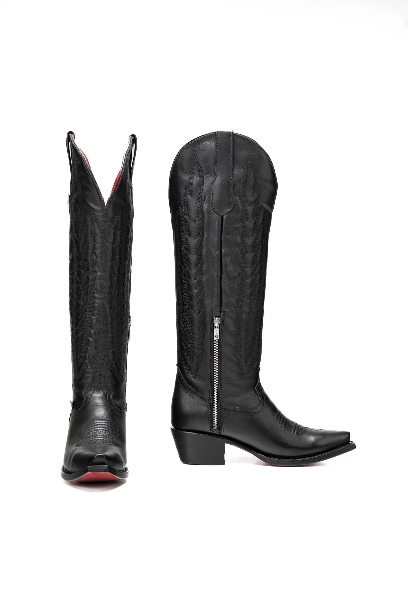 Eleanor Tall Red Bottom Snip Toe Cowgirl Boot - Image 10