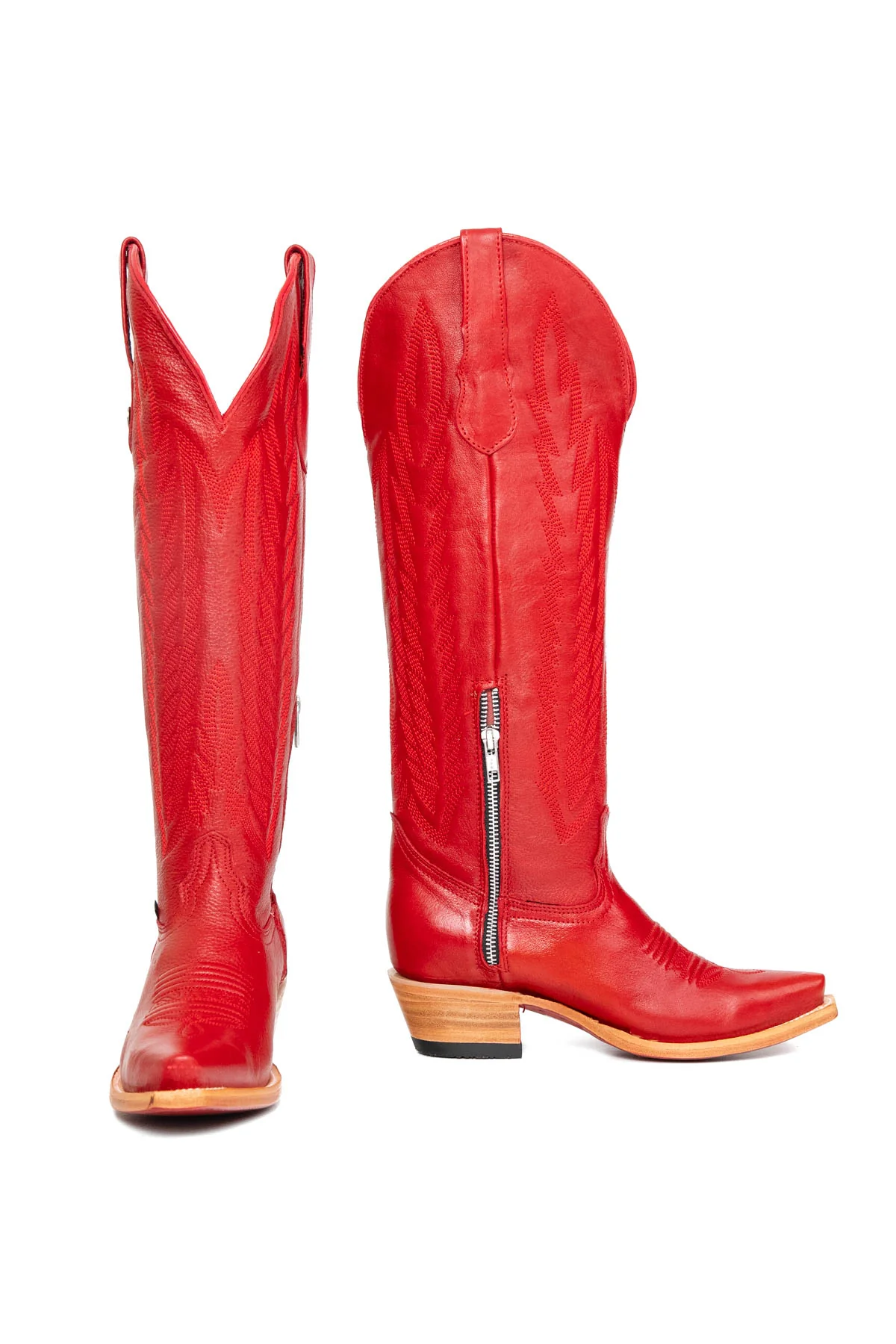 Eleanor Tall Red Bottom Snip Toe Cowgirl Boot - Image 16