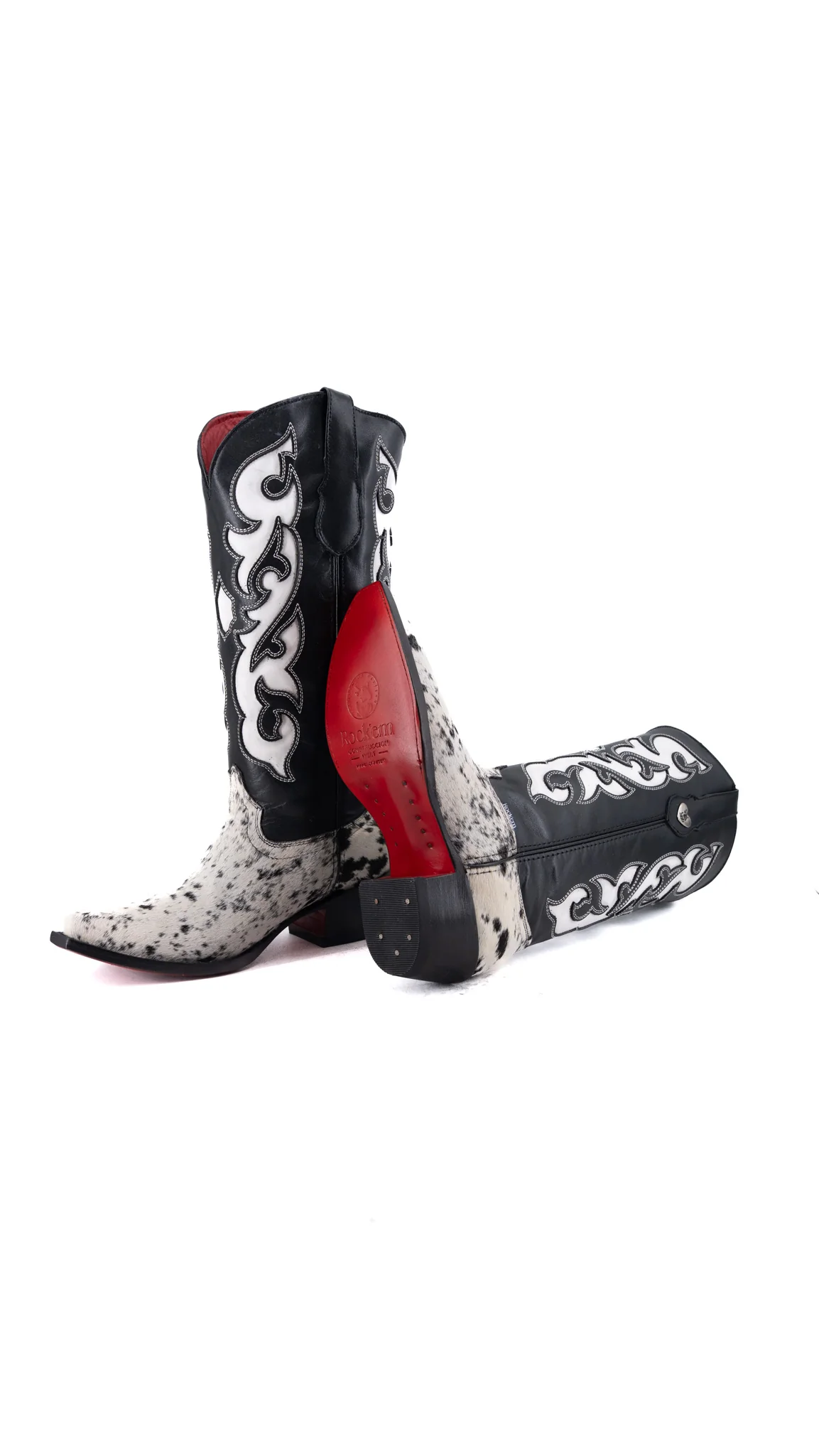 Emely Midi Cowhide Red Bottom Snip Toe Cowgirl Boot Size 10 Box CW107 - Image 2