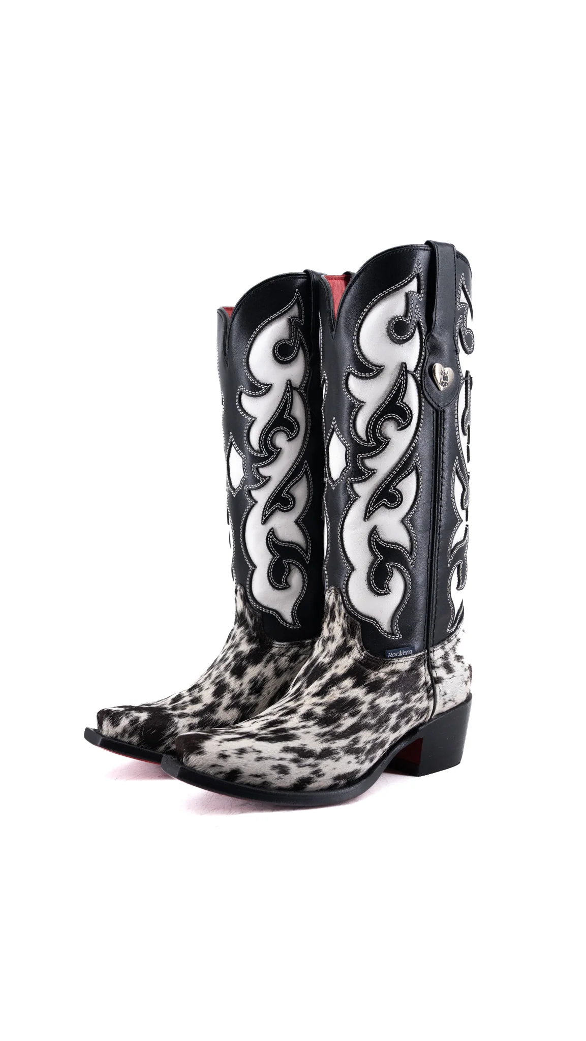 Emely Midi Cowhide Red Bottom Snip Toe Cowgirl Boot Size 5.5 Box CW98