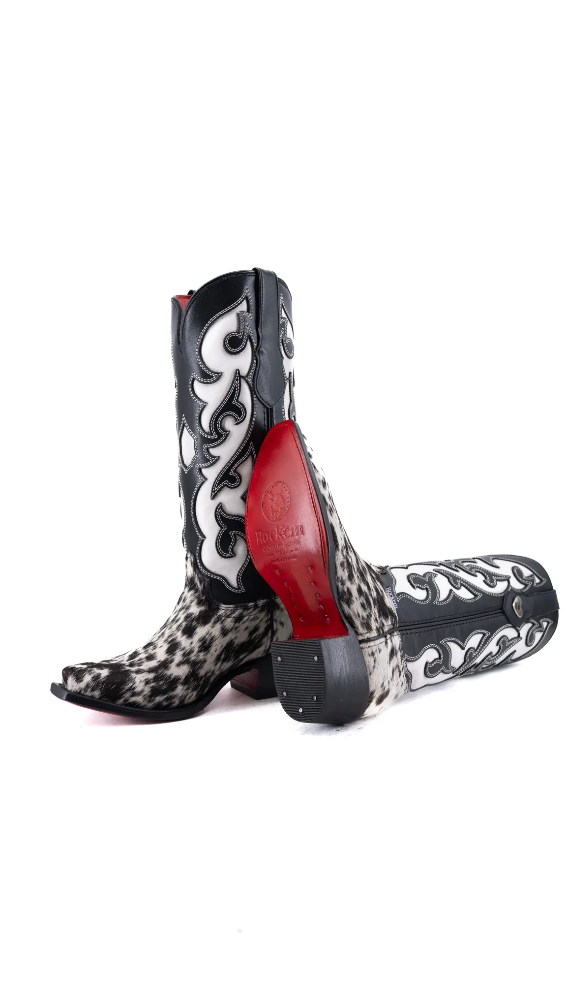 Emely Midi Cowhide Red Bottom Snip Toe Cowgirl Boot Size 5.5 Box CW98 - Image 2