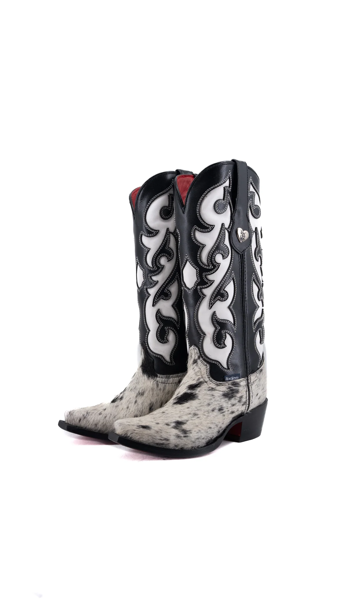 Emely Midi Cowhide Red Bottom Snip Toe Cowgirl Boot  Size 5 Box CW97