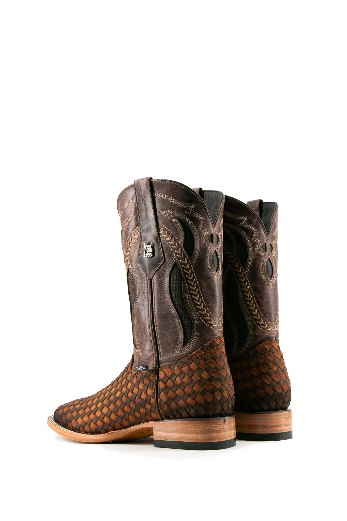 Serbia Woven Square Toe Cowboy Boot - Image 10