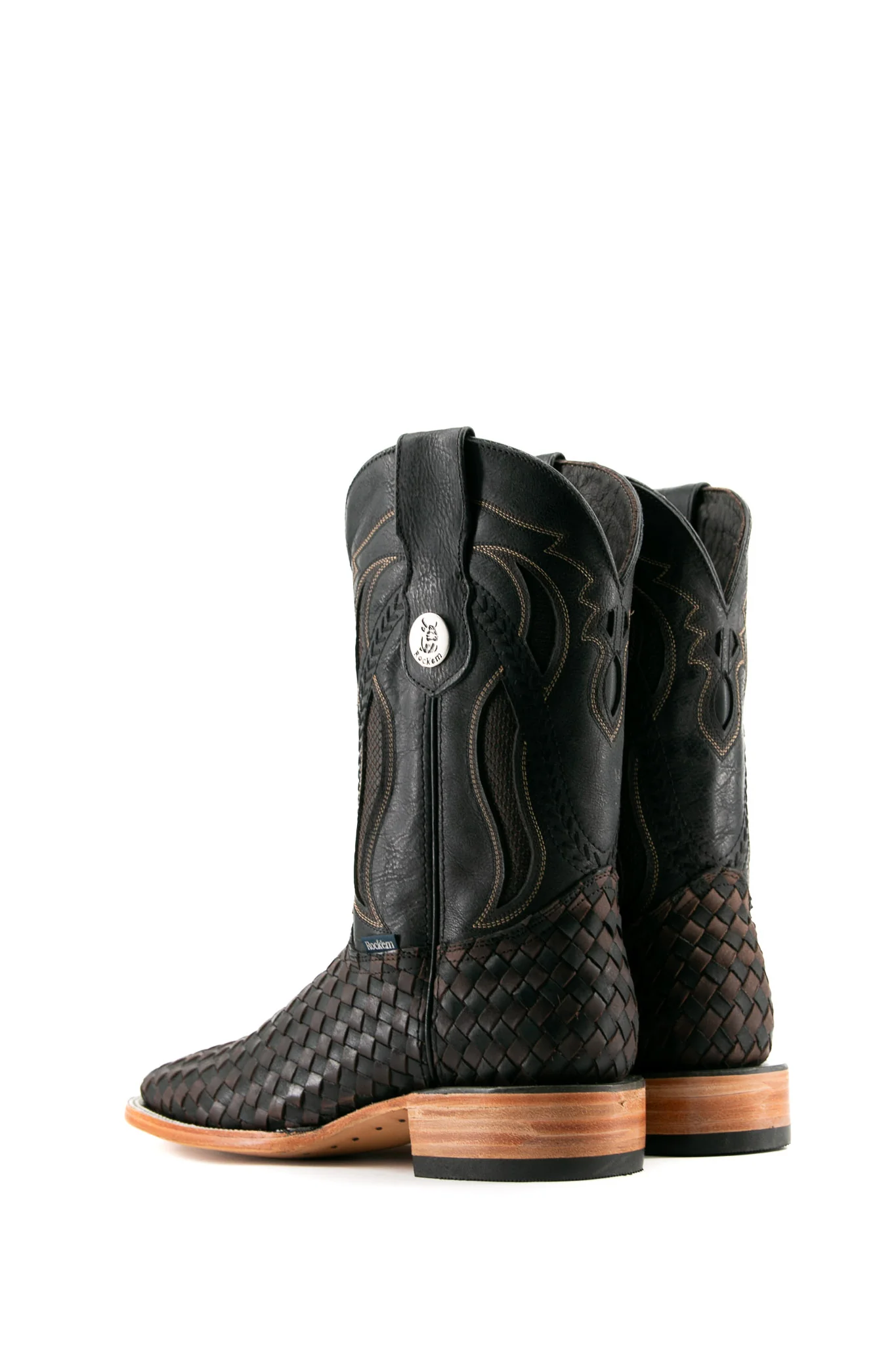 Serbia Woven Square Toe Cowboy Boot - Image 17