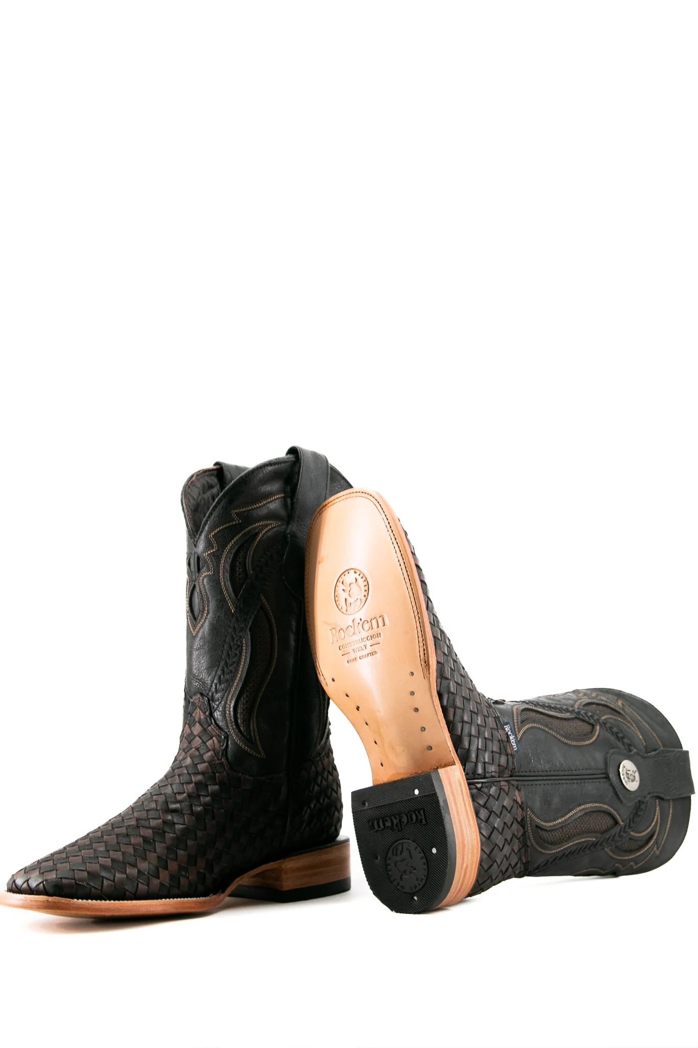 Serbia Woven Square Toe Cowboy Boot - Image 18