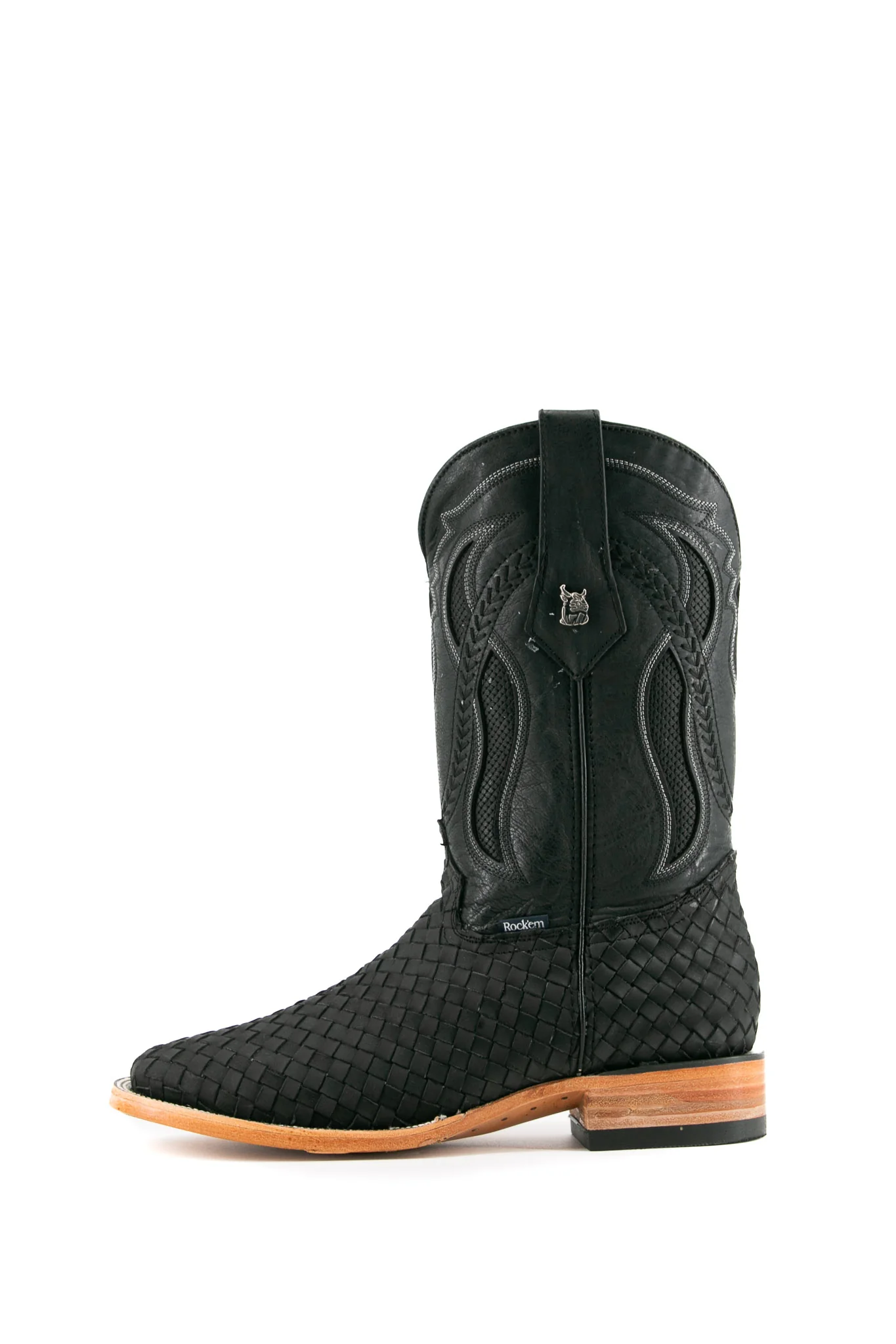 Serbia Woven Square Toe Cowboy Boot - Image 2