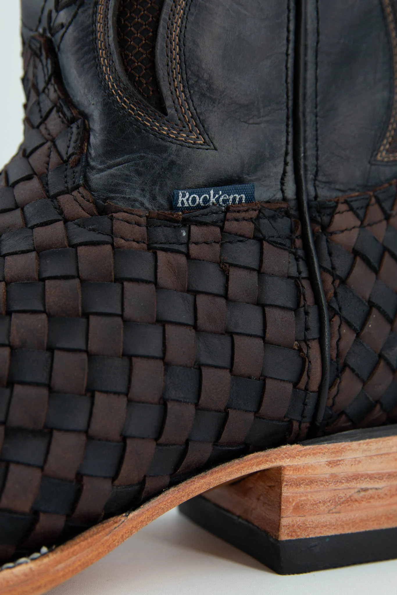 Serbia Woven Square Toe Cowboy Boot - Image 20
