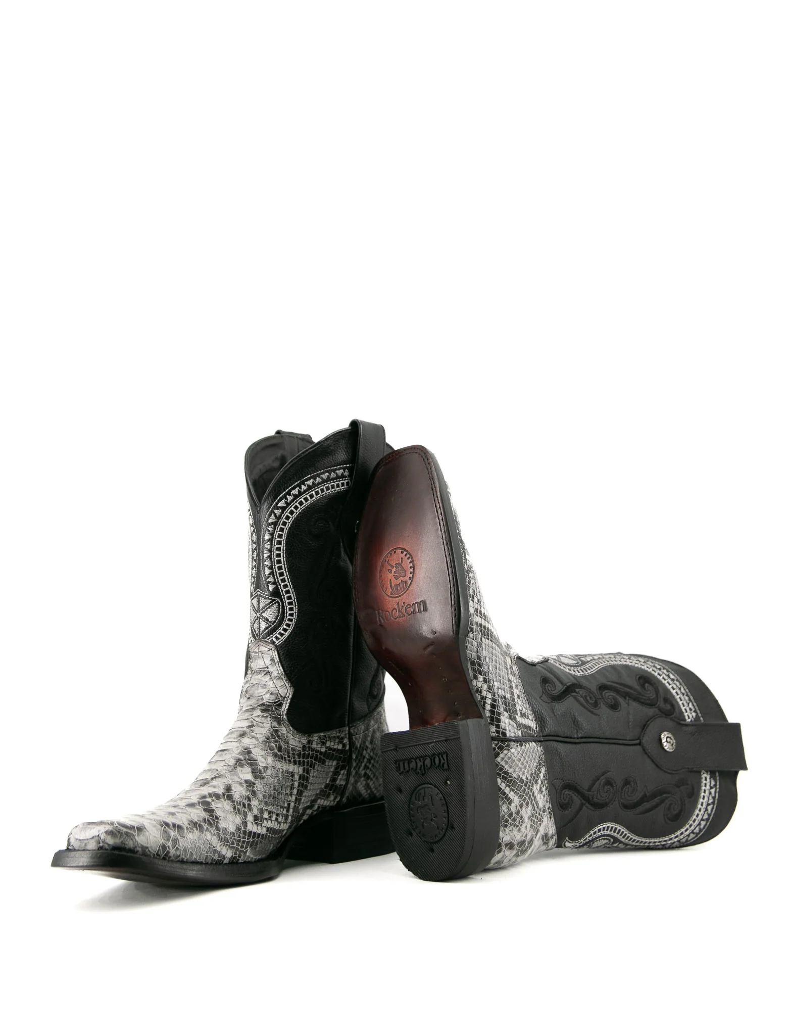 Python Natural Rodeo Toe Cowboy Boot - Image 4