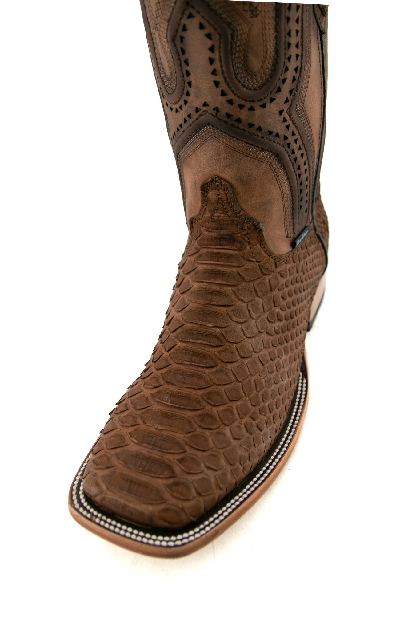 Exotic Python Matte Square Toe Cowboy Boot - Image 5