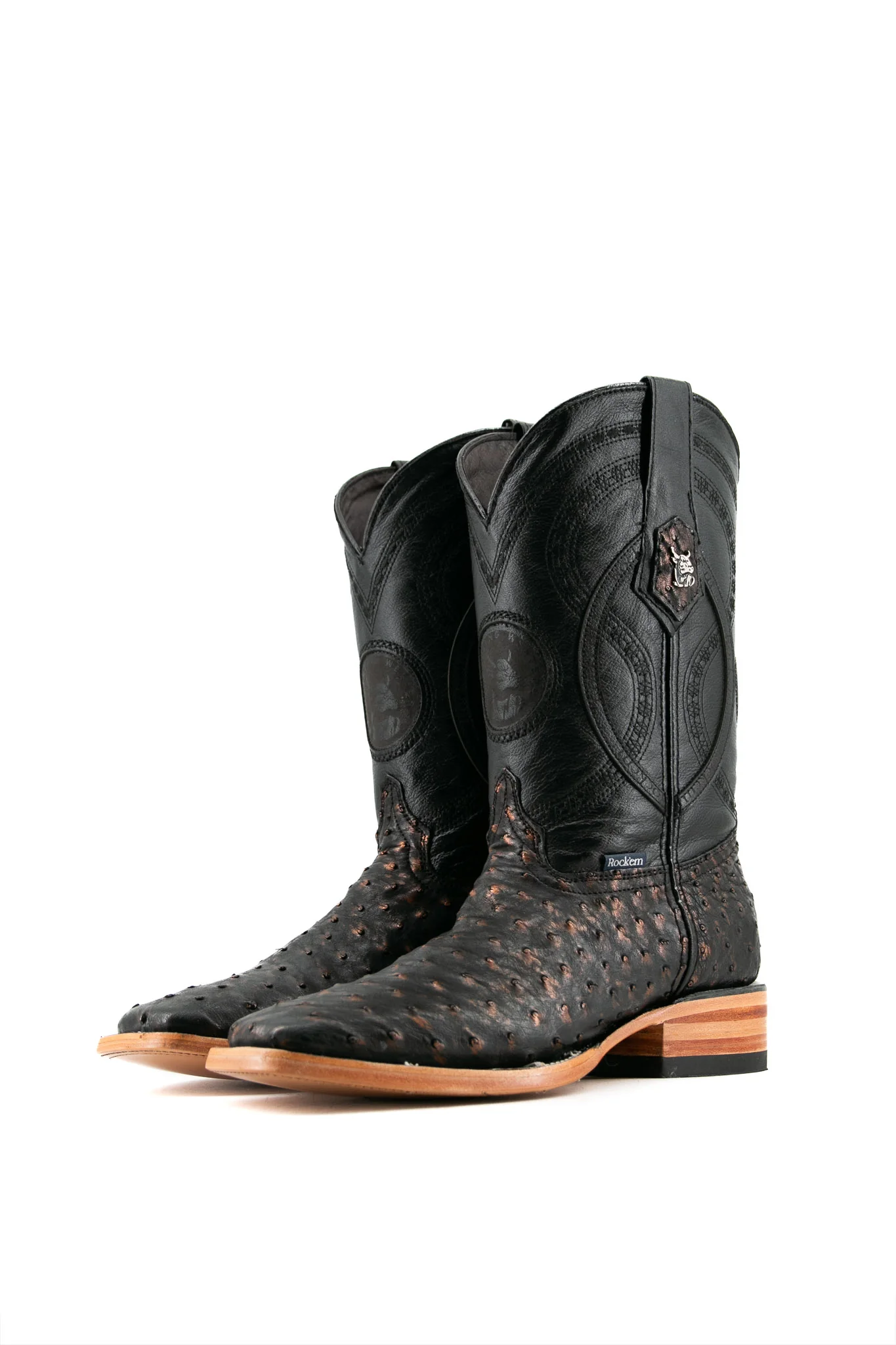 Exotic Ostrich Square Toe Cowboy Boot - Image 16