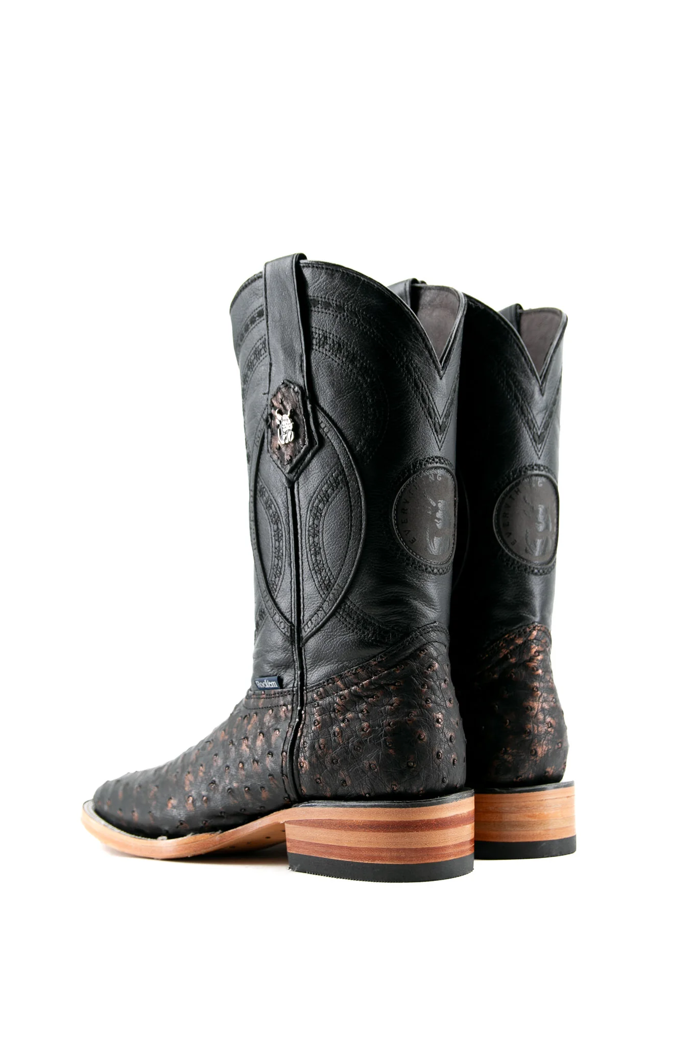 Exotic Ostrich Square Toe Cowboy Boot - Image 18