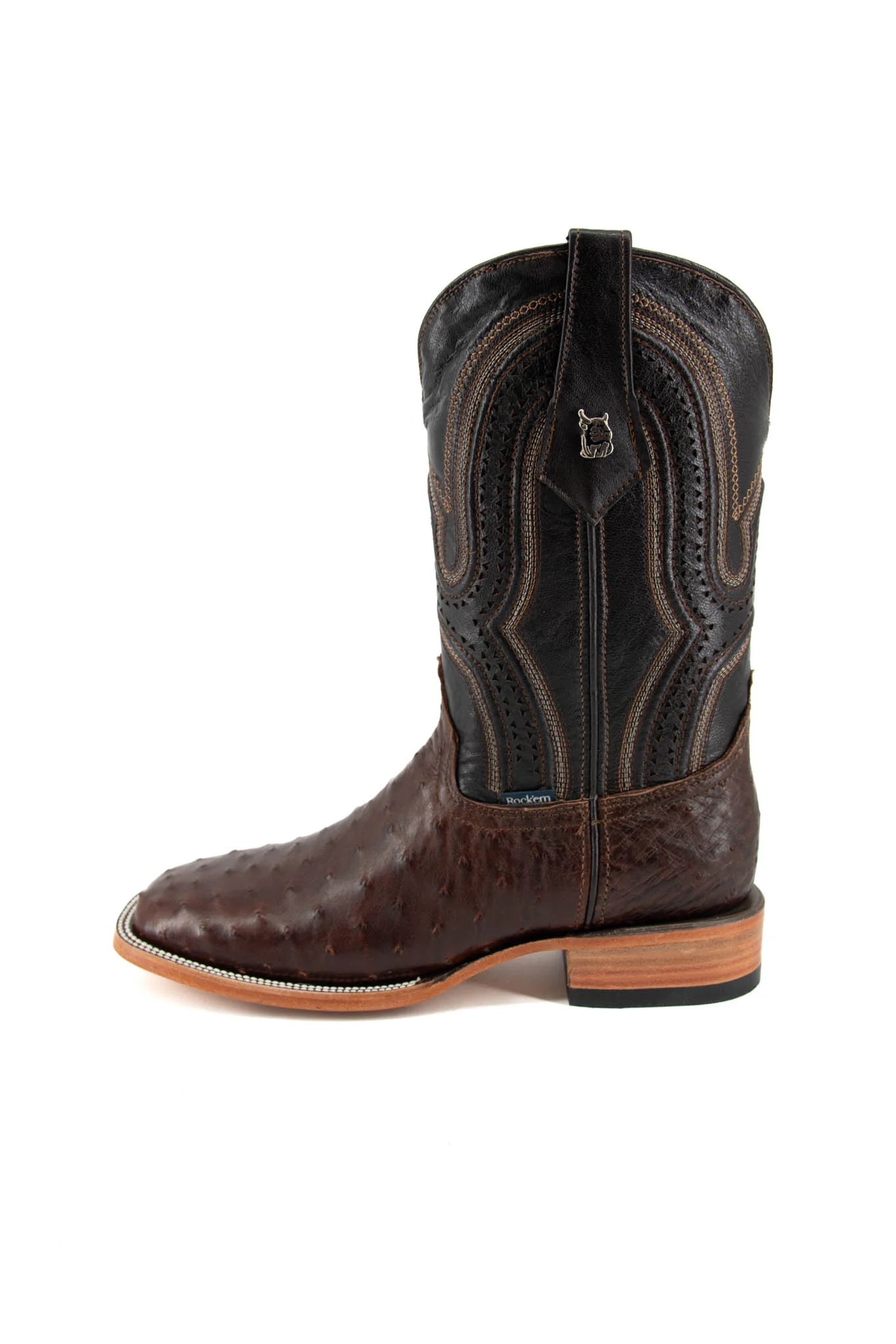 Exotic Ostrich Square Toe Cowboy Boot - Image 3