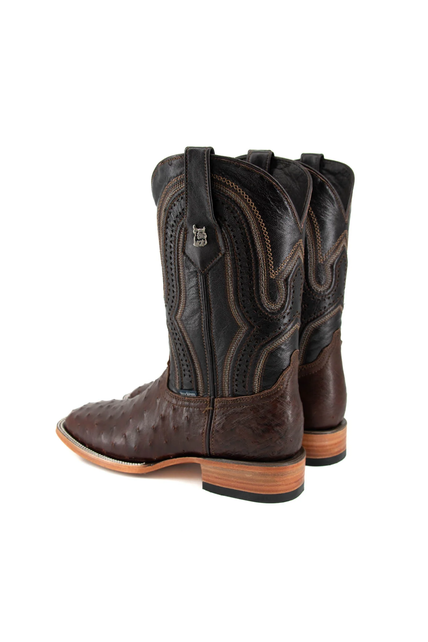 Exotic Ostrich Square Toe Cowboy Boot - Image 4