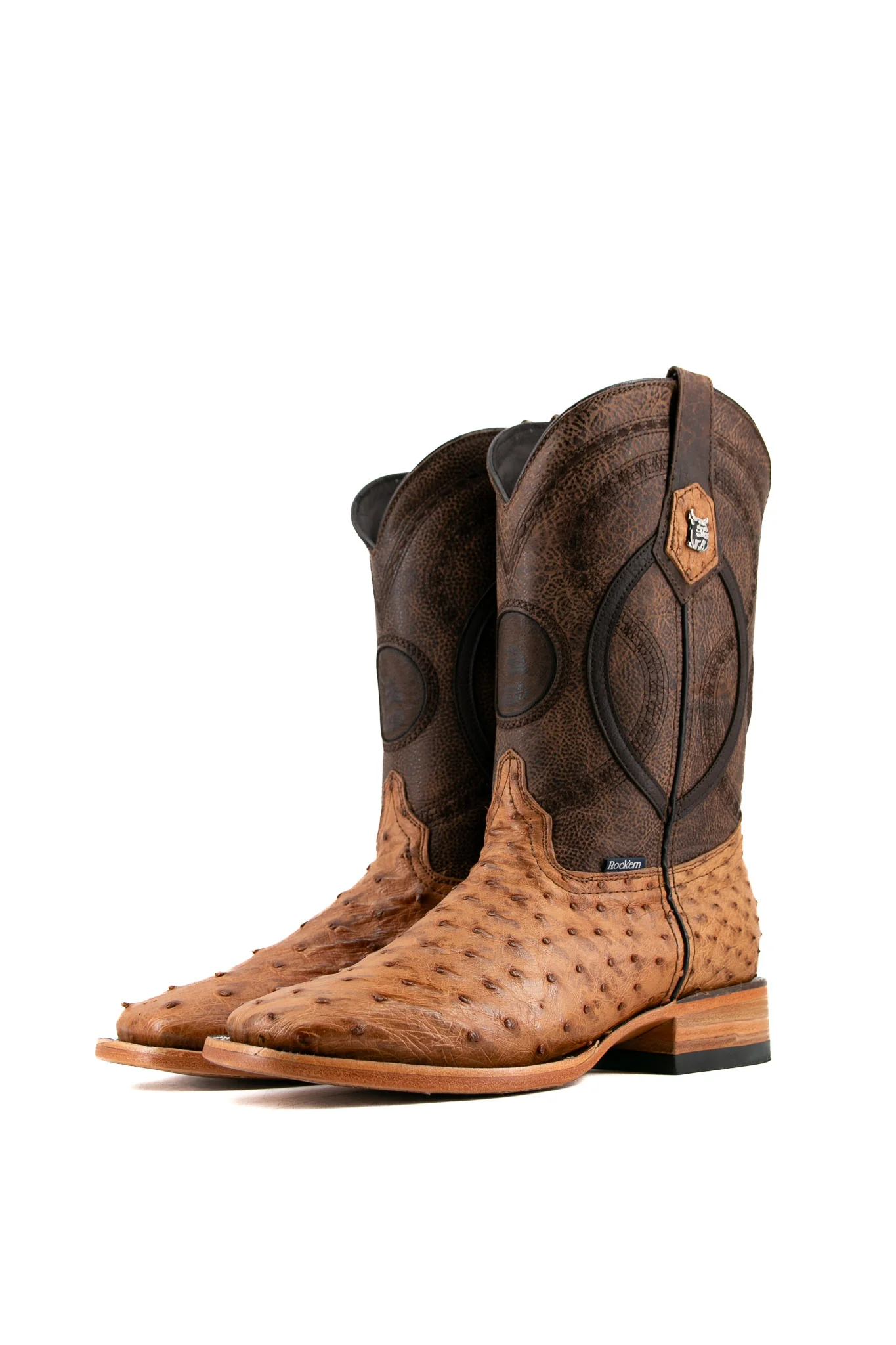 Exotic Ostrich Square Toe Cowboy Boot - Image 6