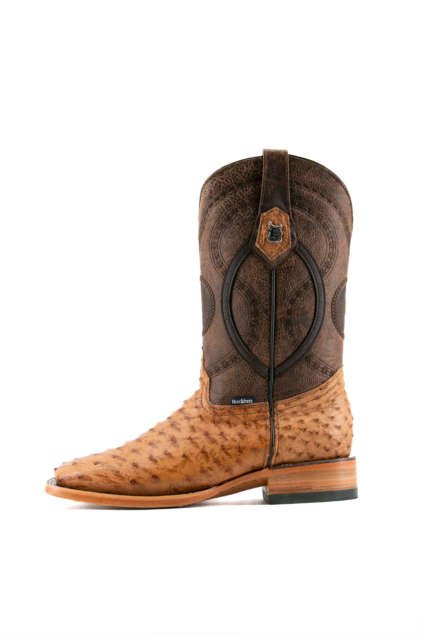 Exotic Ostrich Square Toe Cowboy Boot - Image 7