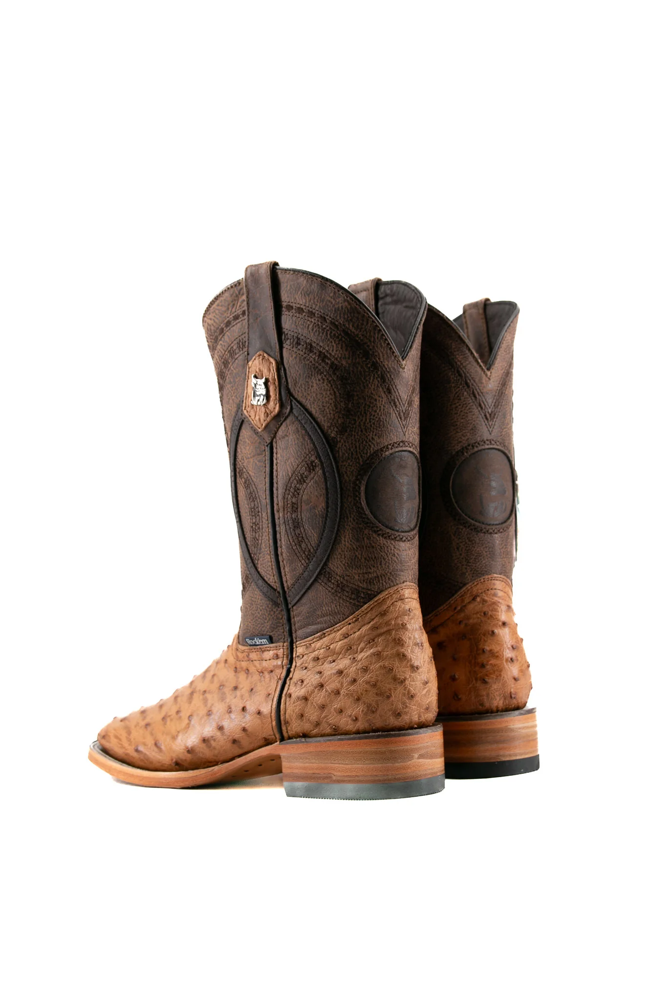 Exotic Ostrich Square Toe Cowboy Boot - Image 8