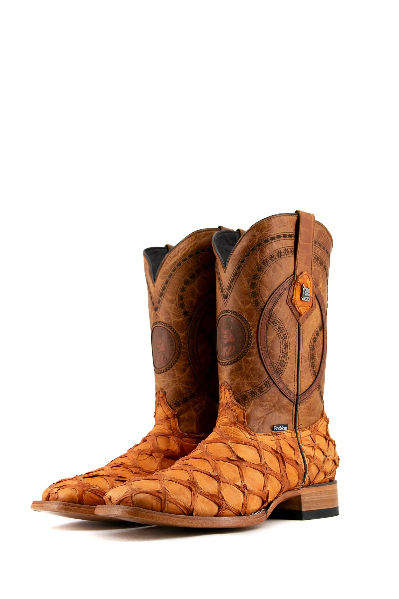 Exotic Fish Square Toe Cowboy Boot - Image 11