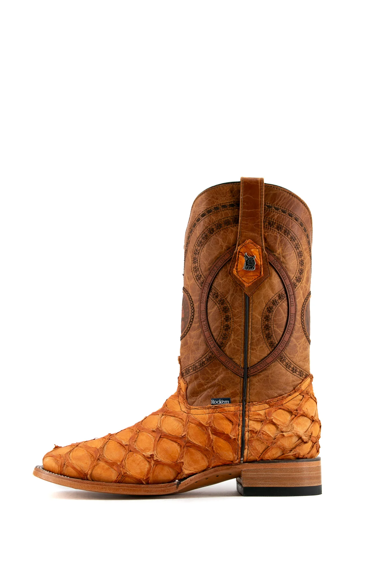 Exotic Fish Square Toe Cowboy Boot - Image 12