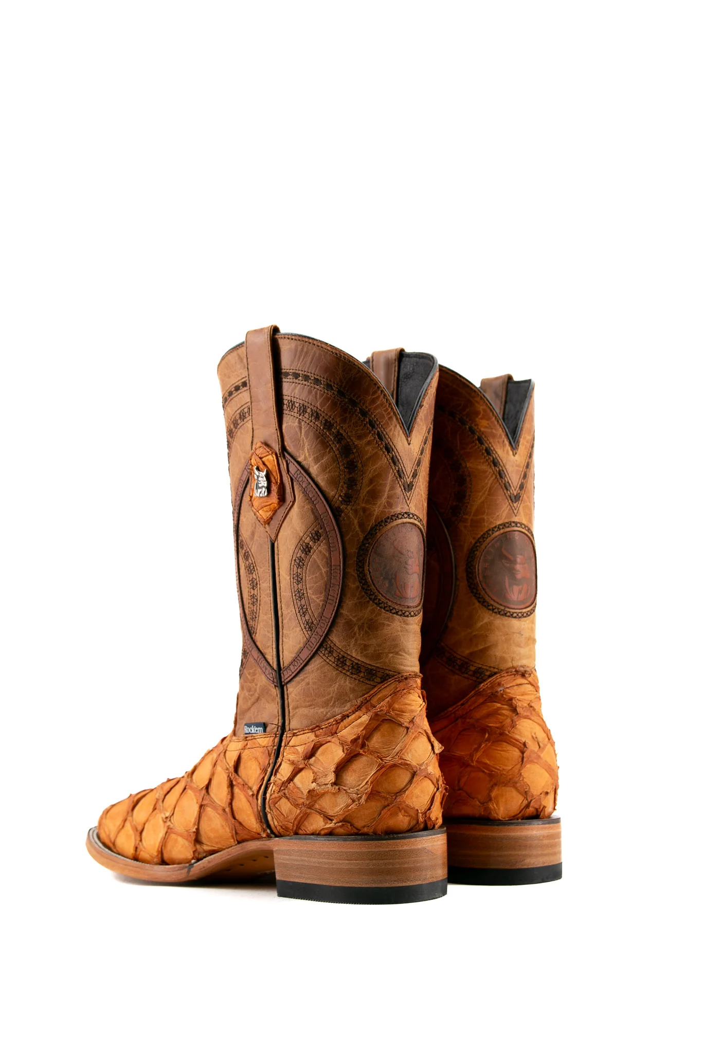 Exotic Fish Square Toe Cowboy Boot - Image 13