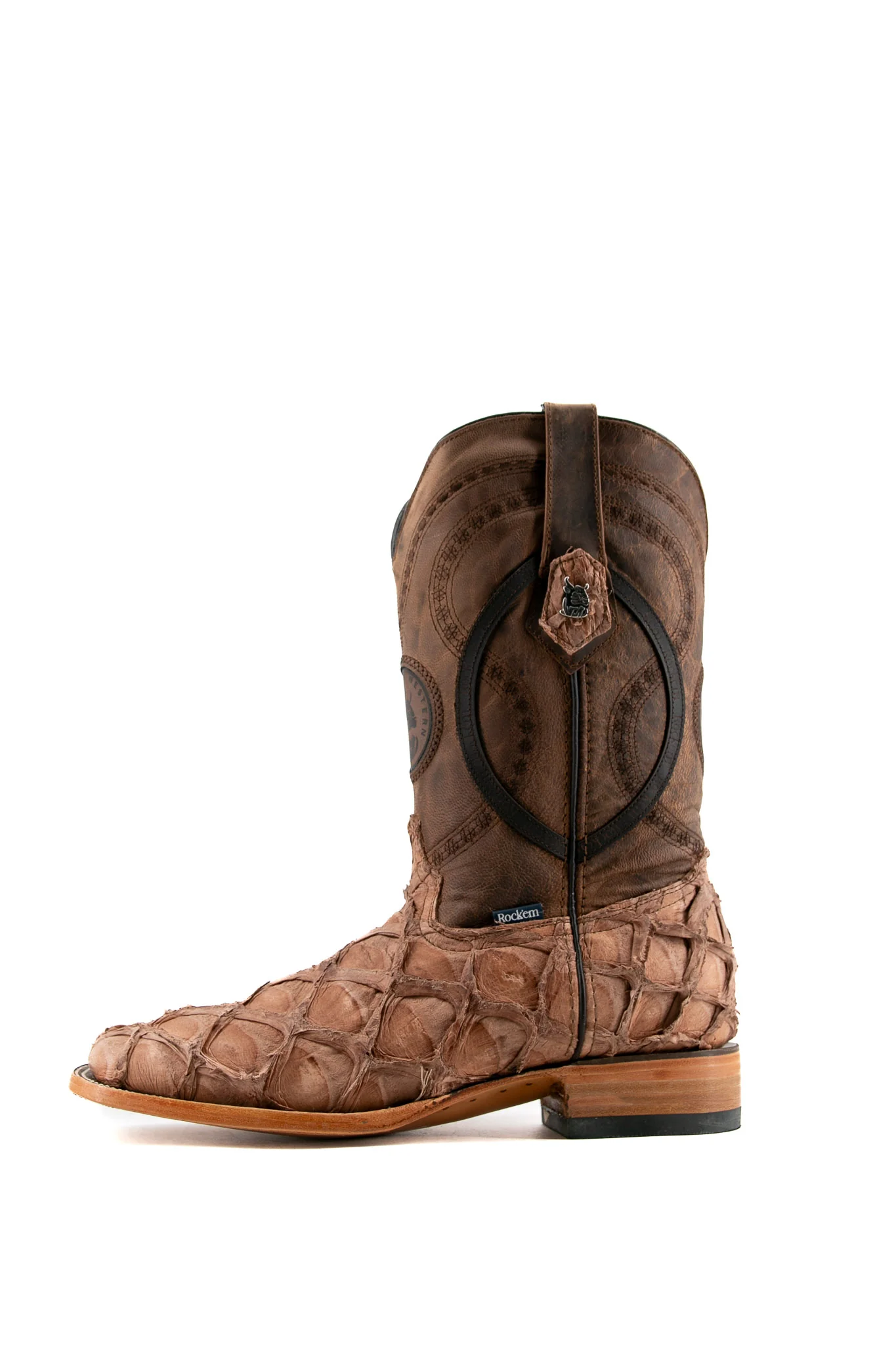 Exotic Fish Square Toe Cowboy Boot - Image 17