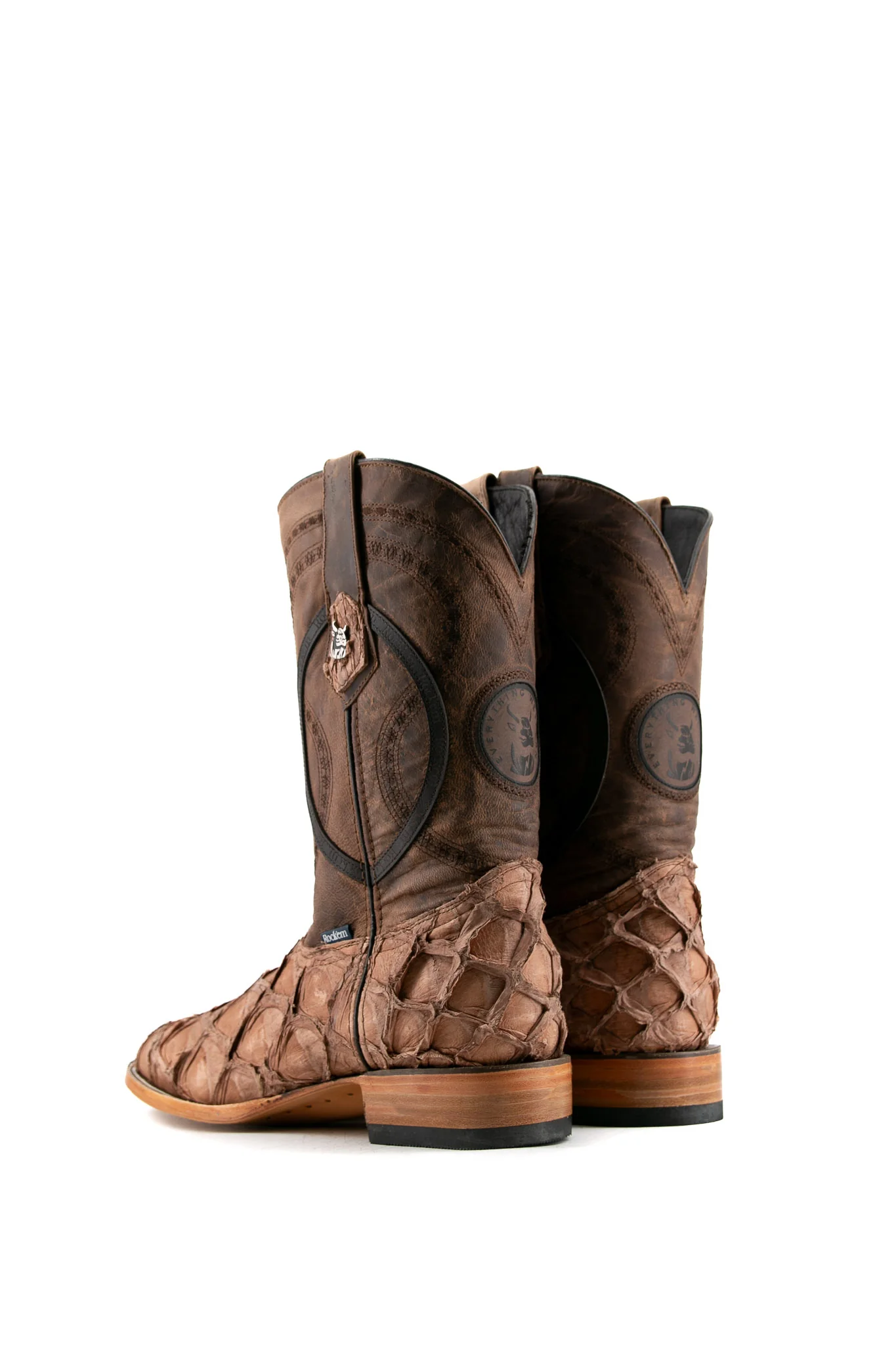 Exotic Fish Square Toe Cowboy Boot - Image 18