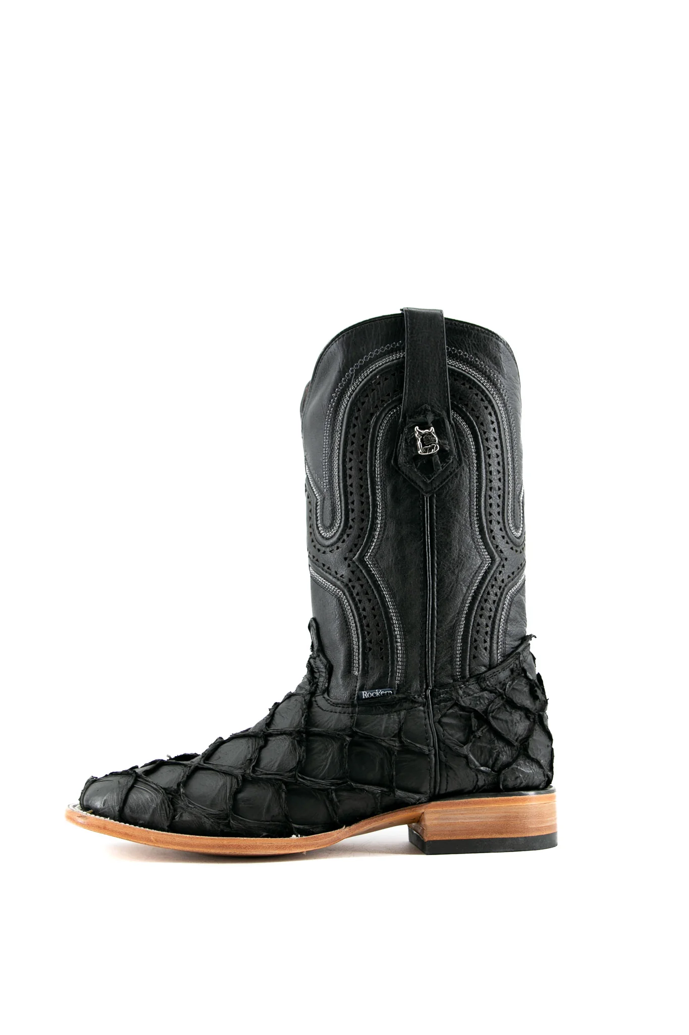 Exotic Fish Square Toe Cowboy Boot - Image 2