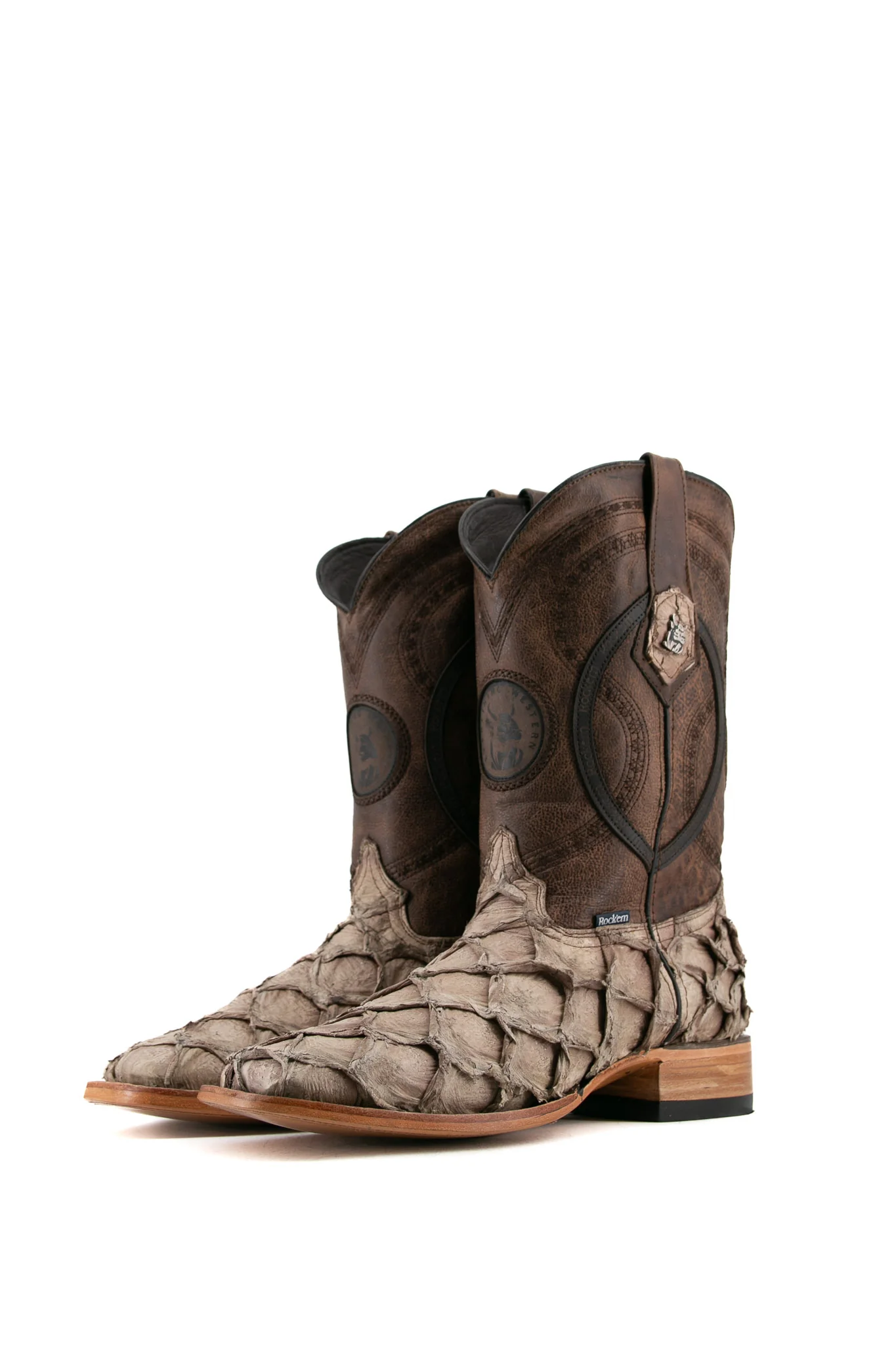 Exotic Fish Square Toe Cowboy Boot - Image 21