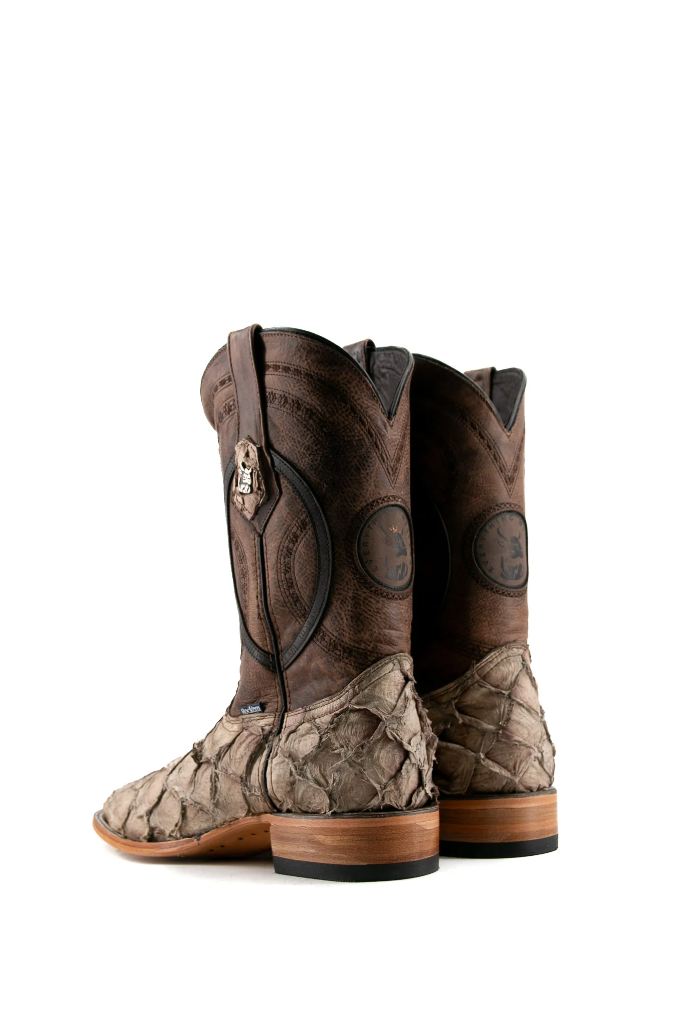 Exotic Fish Square Toe Cowboy Boot - Image 23