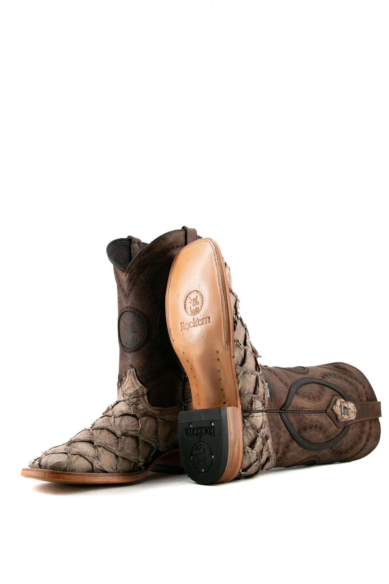 Exotic Fish Square Toe Cowboy Boot - Image 24