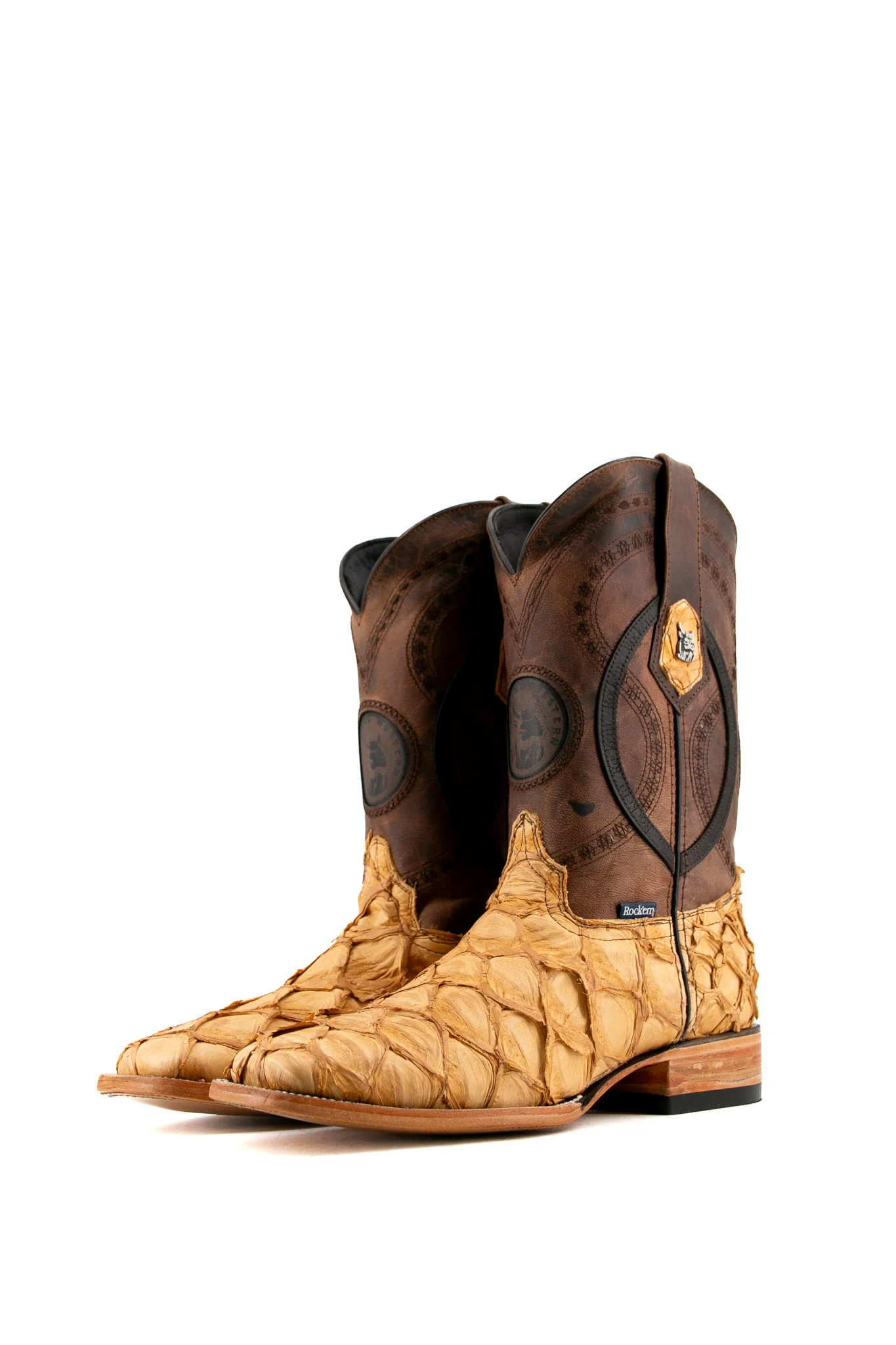 Exotic Fish Square Toe Cowboy Boot - Image 26