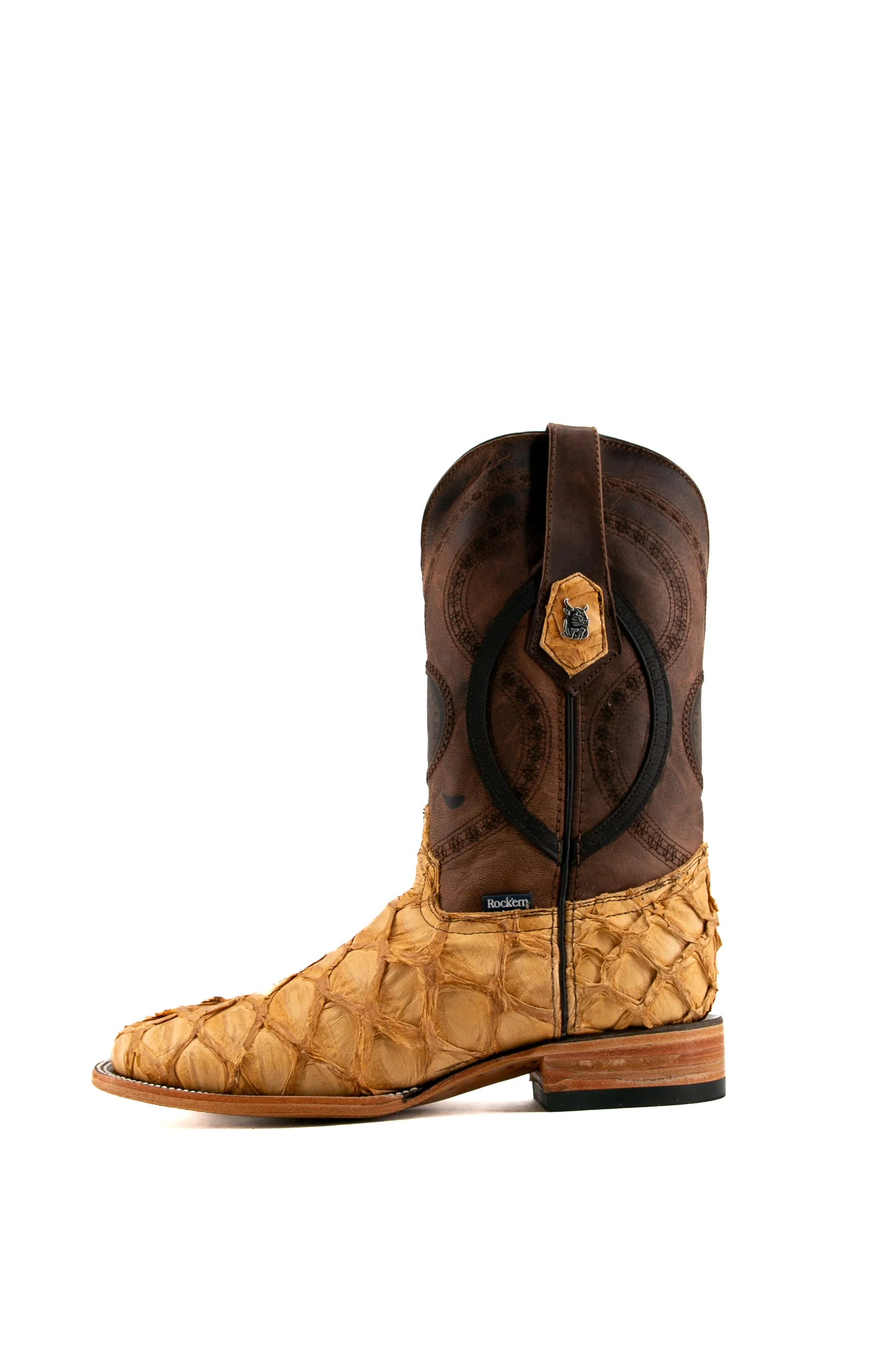 Exotic Fish Square Toe Cowboy Boot - Image 27