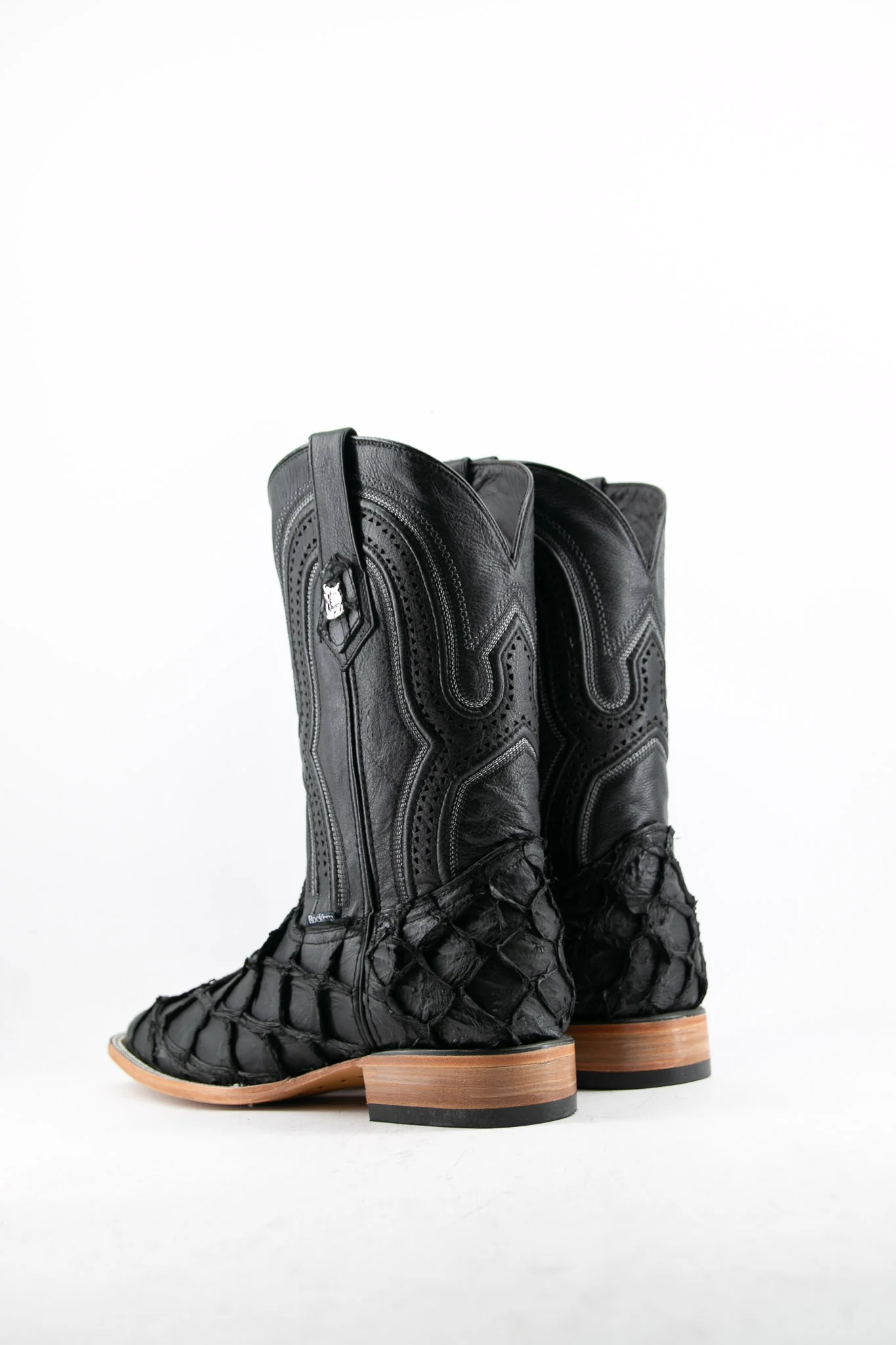 Exotic Fish Square Toe Cowboy Boot - Image 3