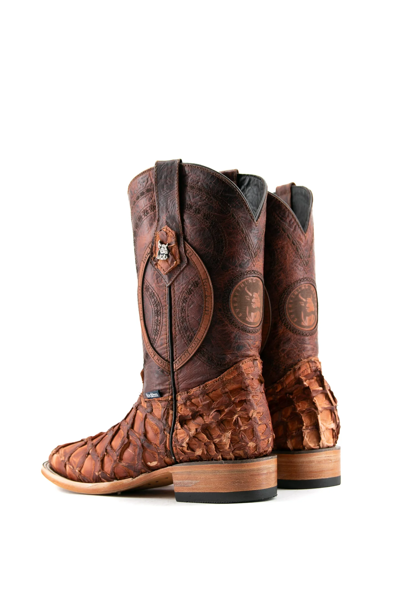 Exotic Fish Square Toe Cowboy Boot - Image 33