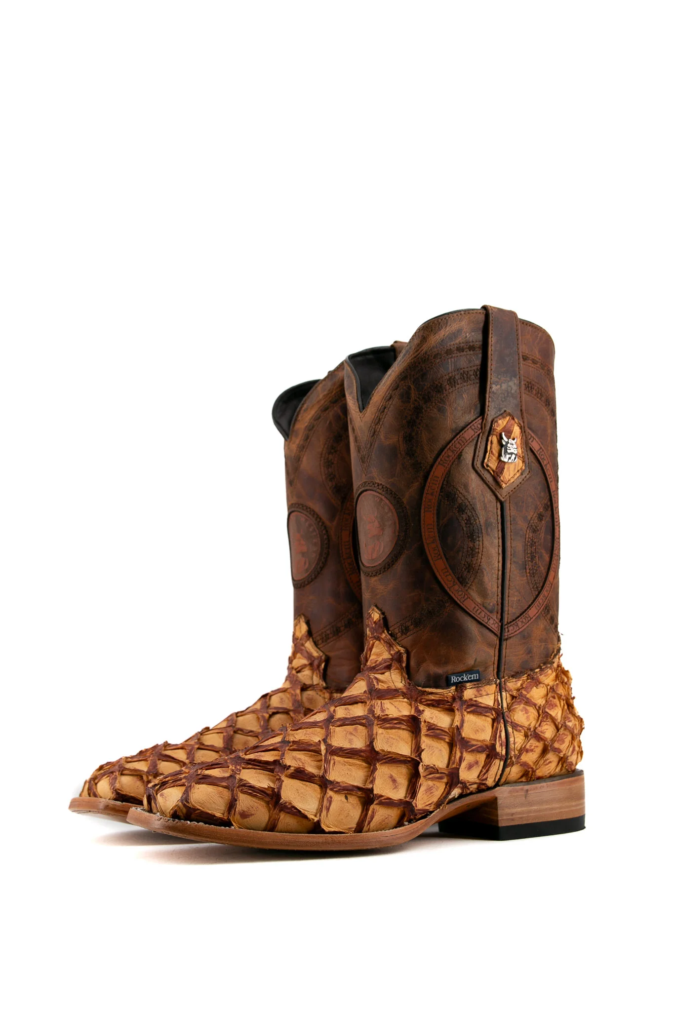 Exotic Fish Square Toe Cowboy Boot - Image 6