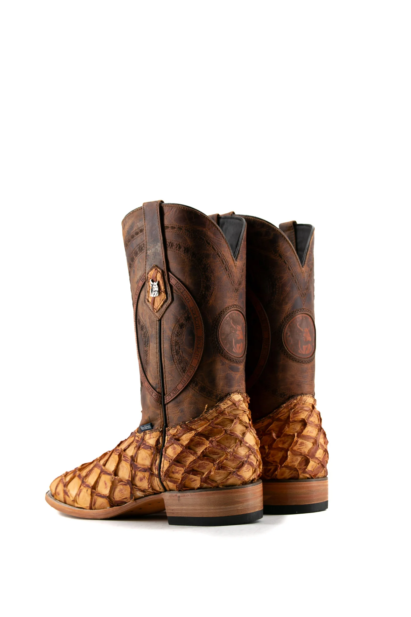 Exotic Fish Square Toe Cowboy Boot - Image 8