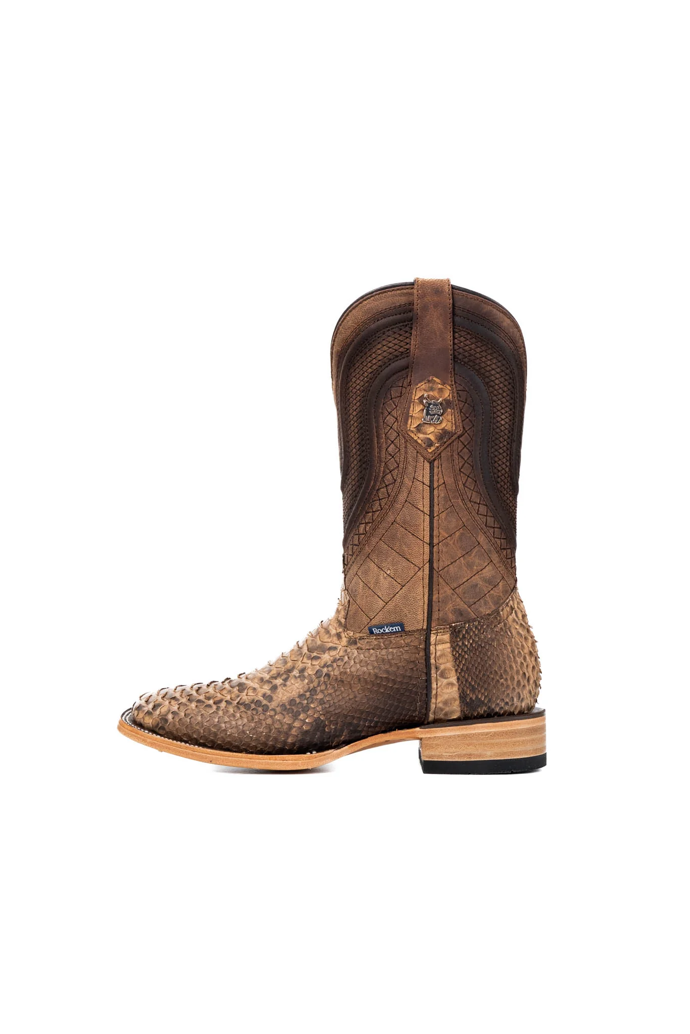 Lambeth Python Exotic Square Toe Cowboy Boot - Image 2