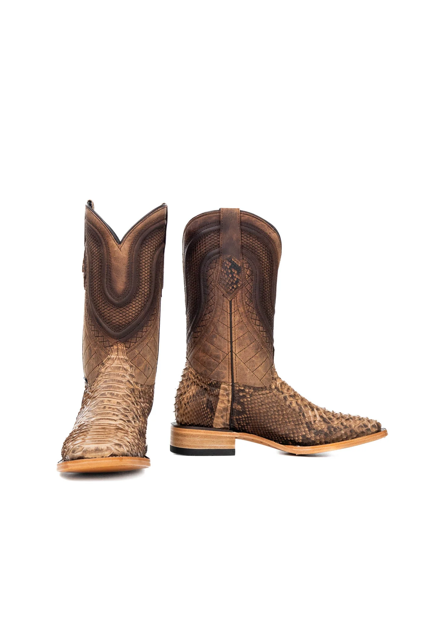 Lambeth Python Exotic Square Toe Cowboy Boot - Image 4