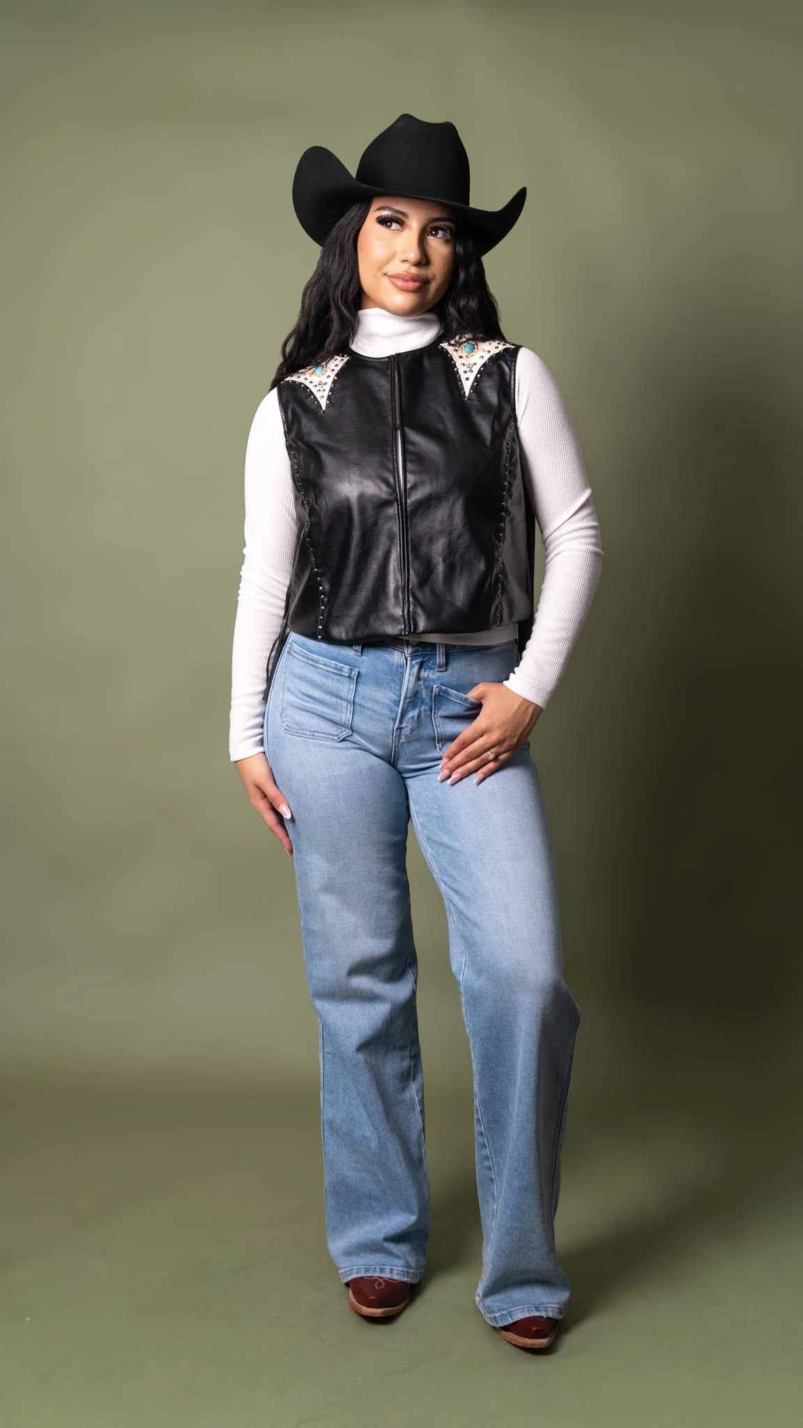 Faux Moonlit Cowgirl Vest - Image 2