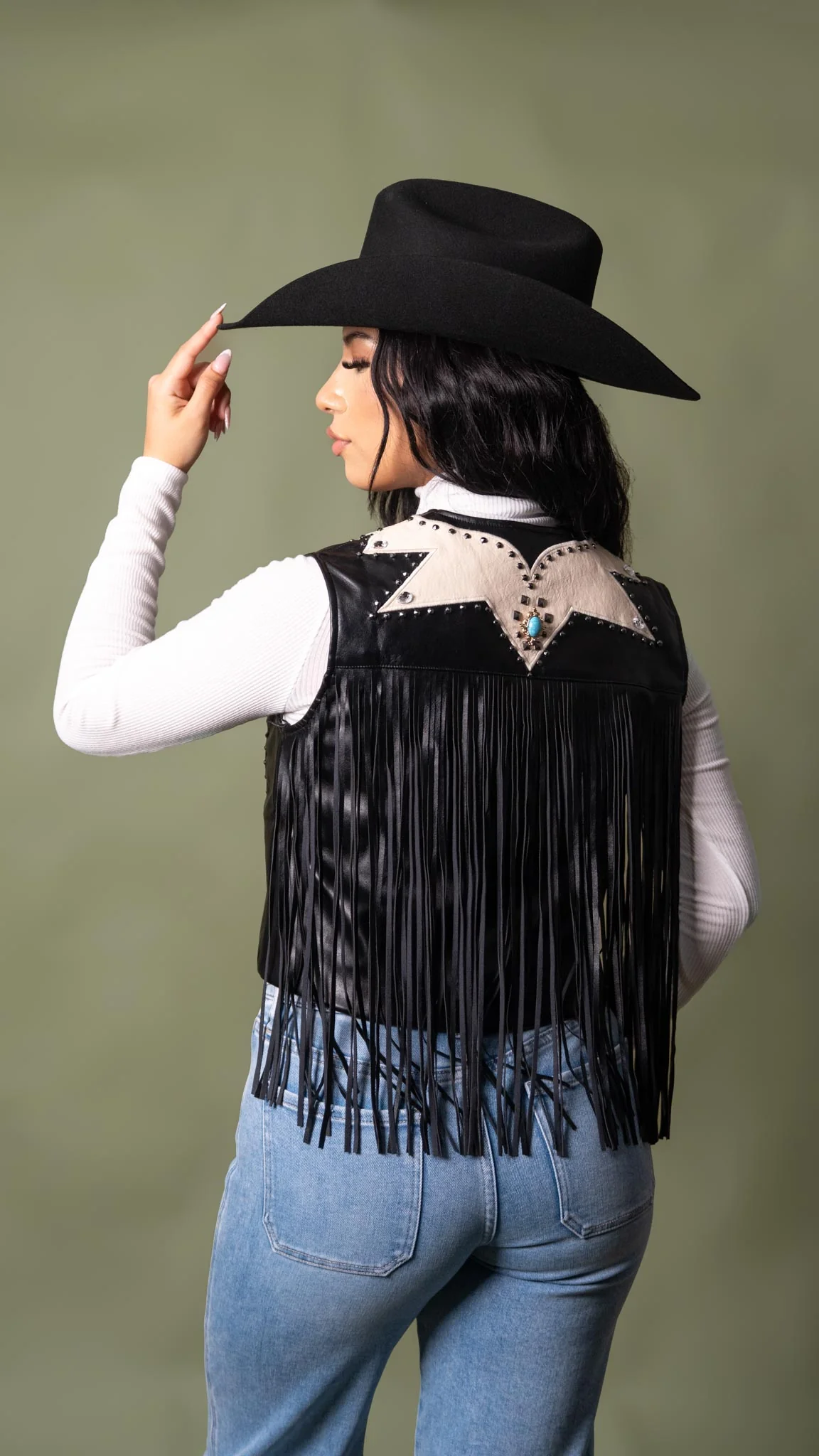 Faux Moonlit Cowgirl Vest - Image 3