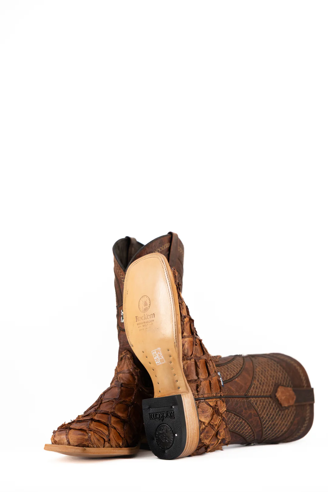 Jones Pirarucu Exotic Square Toe Cowboy Boot - Image 16